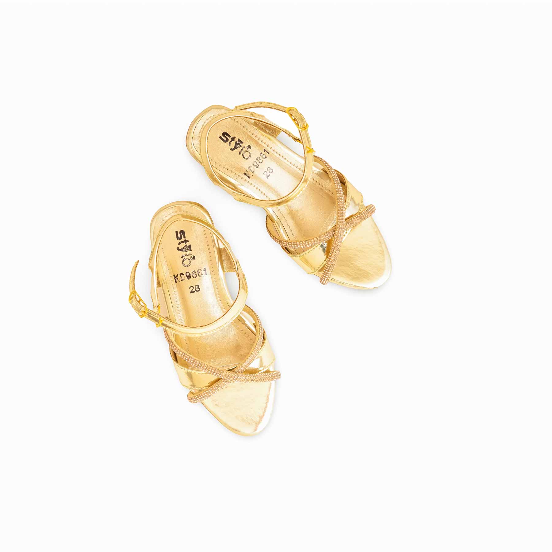 Girls Golden Fancy Sandal KD9861 - Image 5