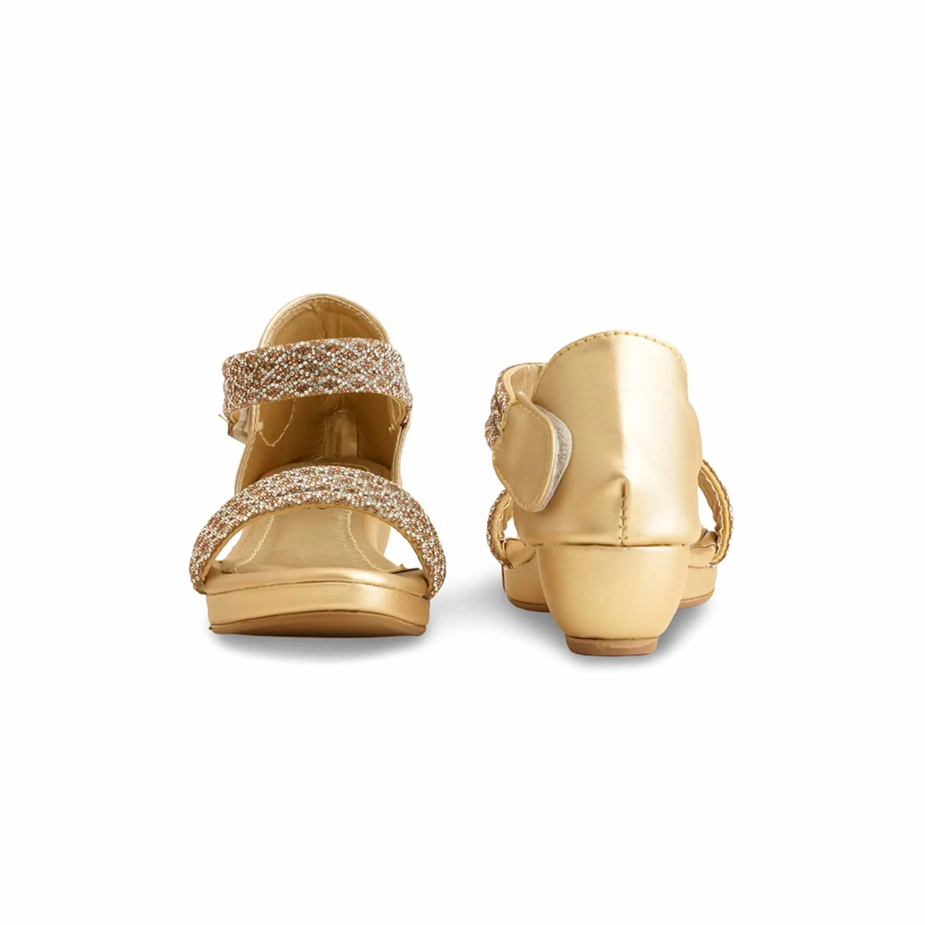 Girls Golden Fancy Sandal KD9878 - Image 4