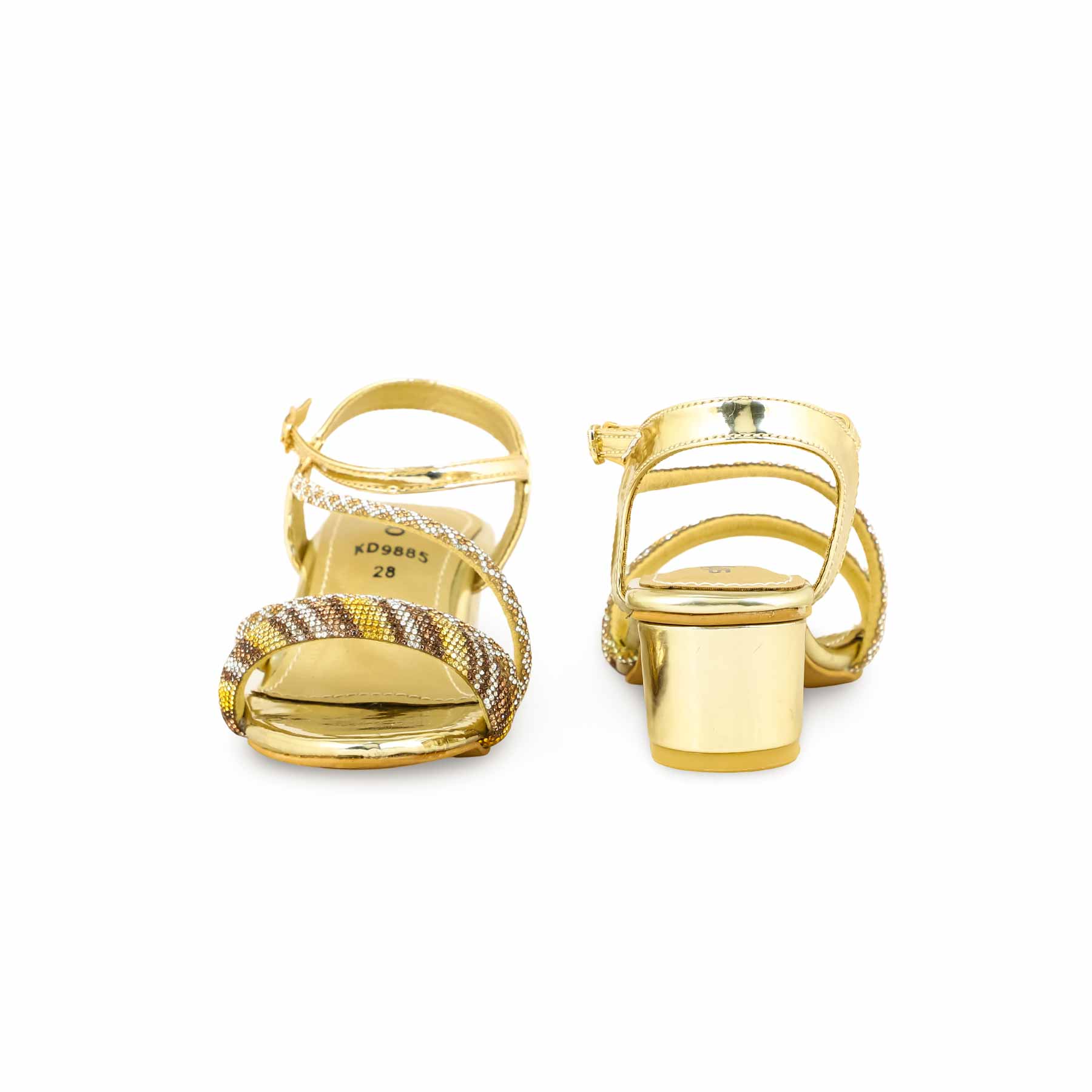 Girls Golden Fancy Sandal KD9885 - Image 4