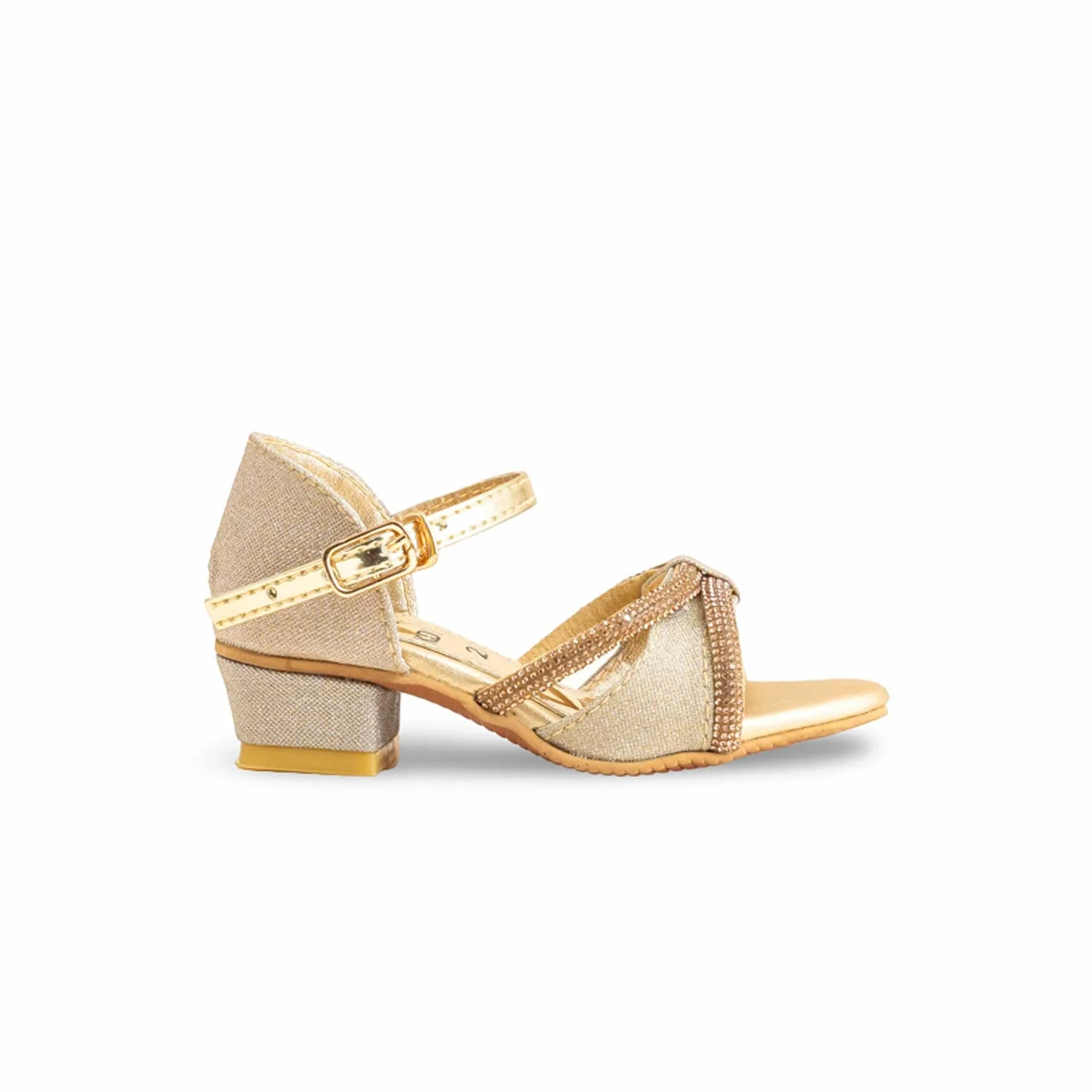Girls Golden Fancy Sandal KD9914 - Image 2