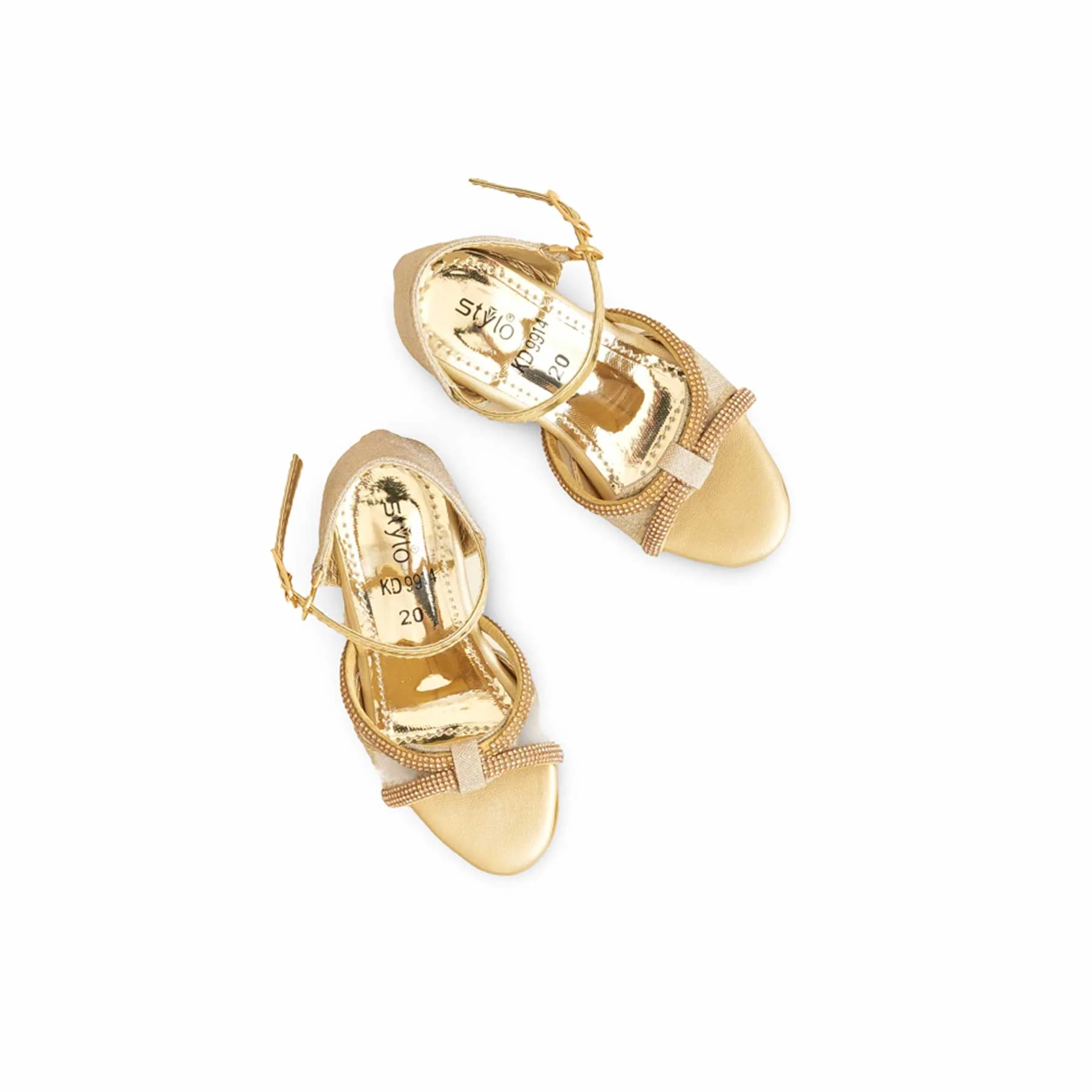 Girls Golden Fancy Sandal KD9914 - Image 5