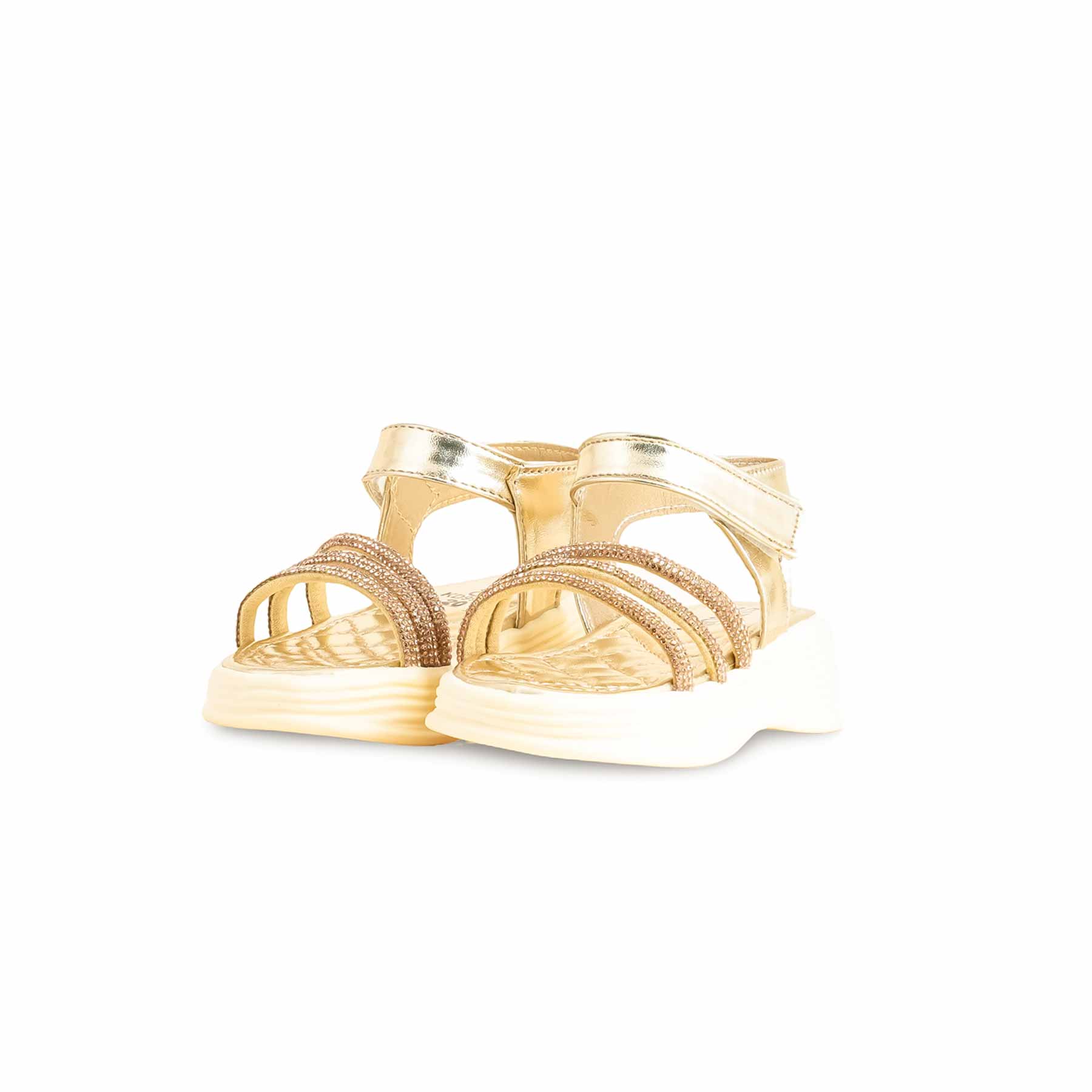 Girls Golden Fancy Sandal KD9919 - Image 3