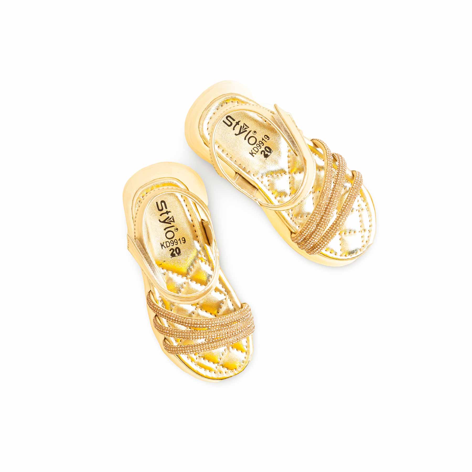 Girls Golden Fancy Sandal KD9919 - Image 5