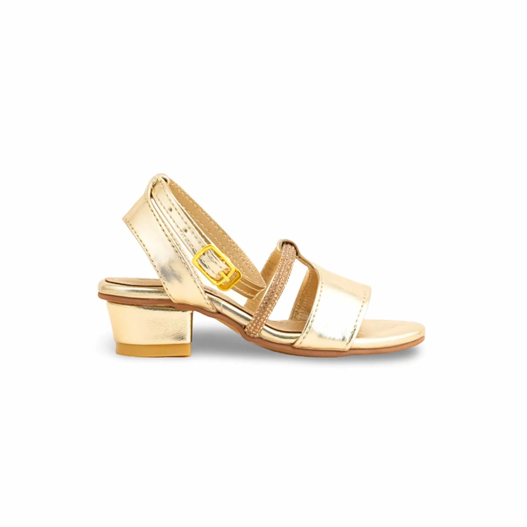 Girls Golden Fancy Sandal KD9924 - Image 2
