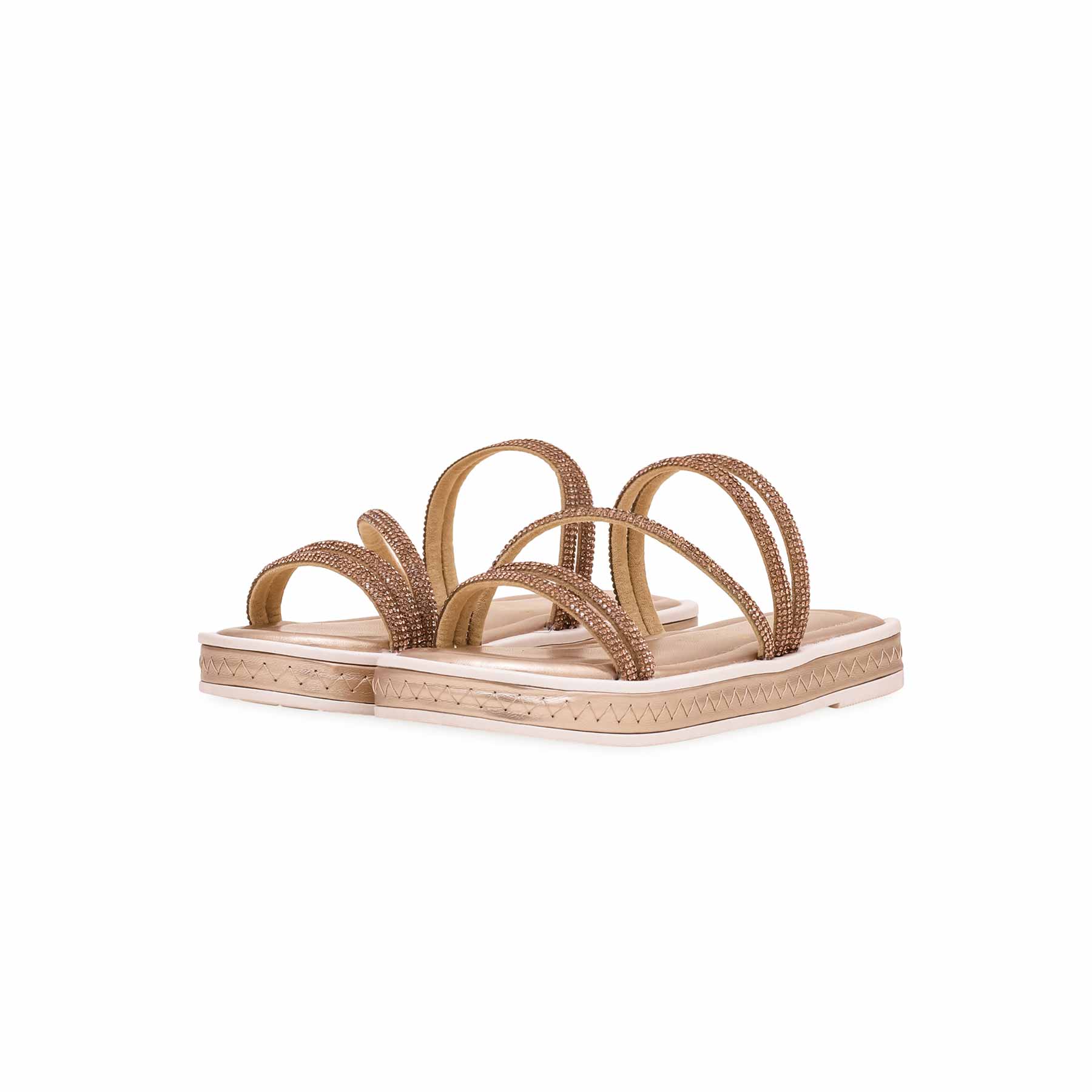 Girls Golden Fancy Slipper KD5523 - Image 3