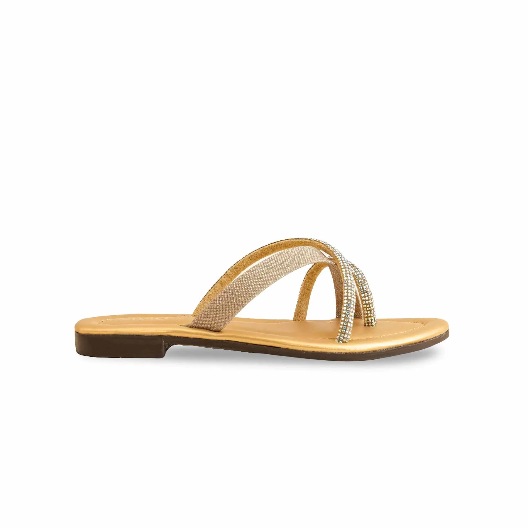 Girls Golden Fancy Slipper KD5532 - Image 2