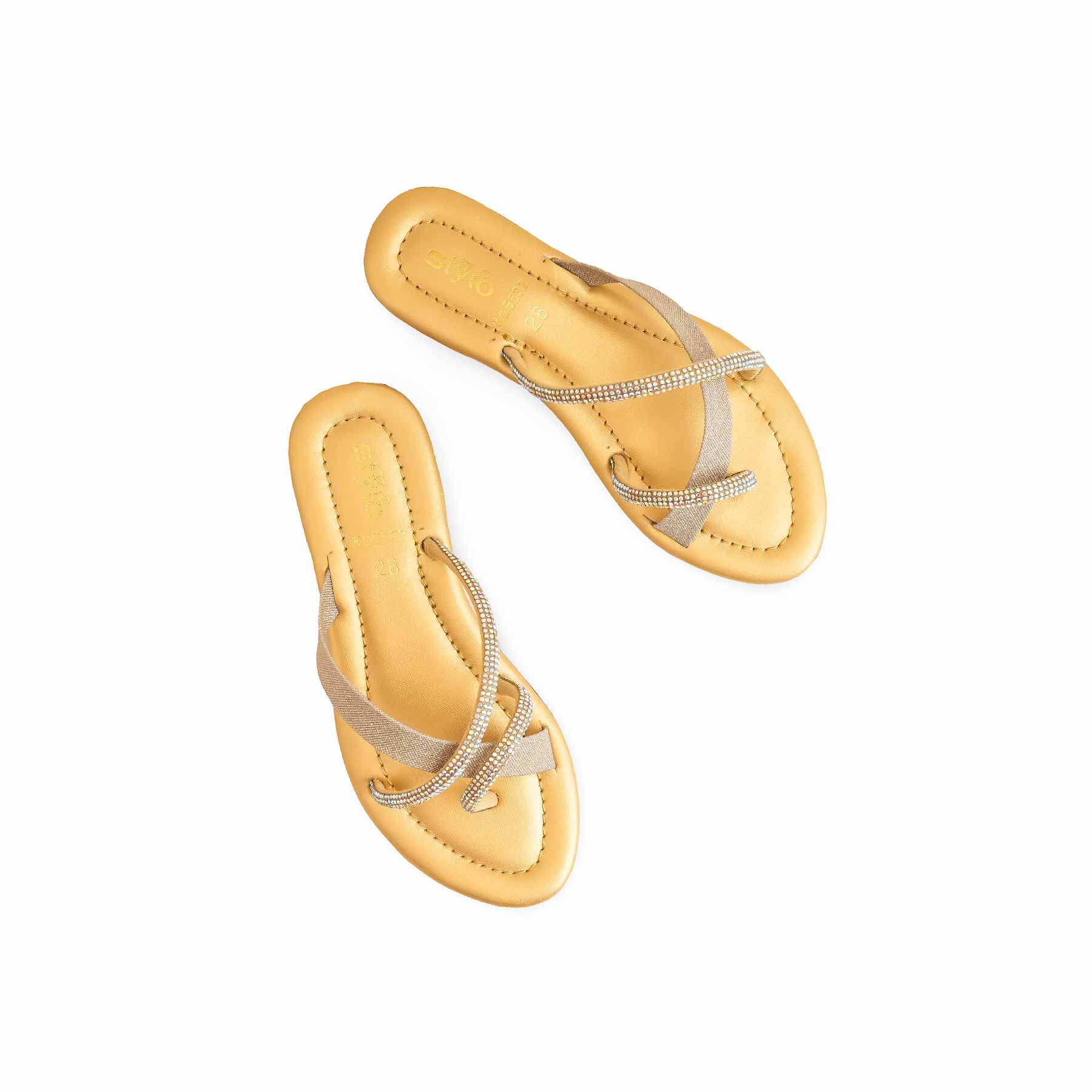 Girls Golden Fancy Slipper KD5532 - Image 5