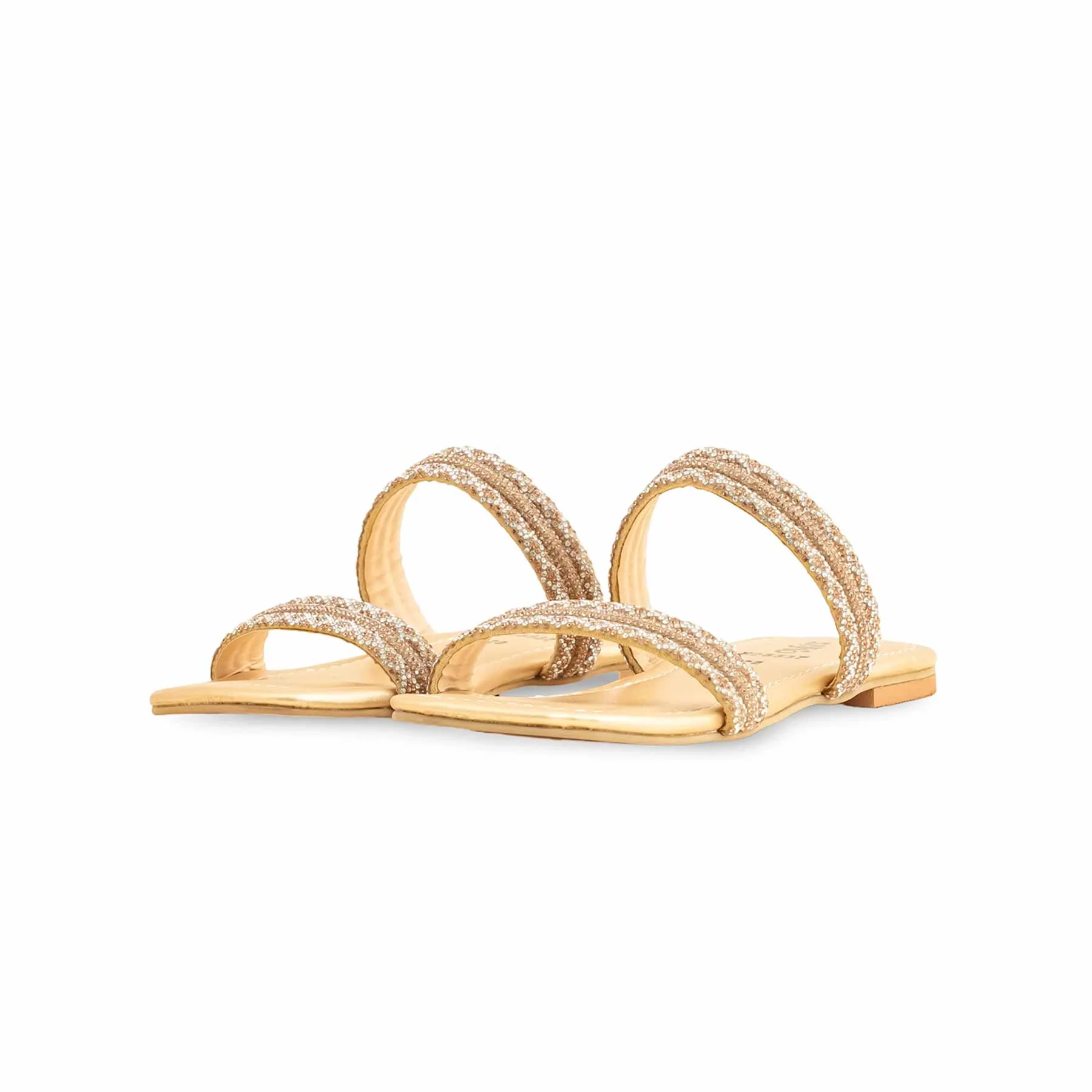 Girls Golden Fancy Slipper KD5537 - Image 3