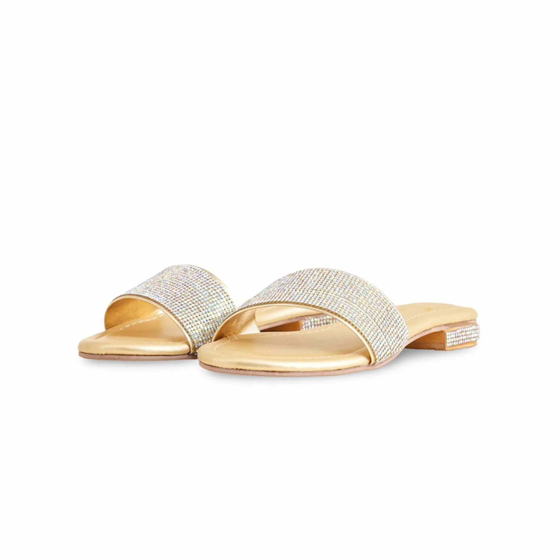 Girls Golden Fancy Slipper KD5543 - Image 3