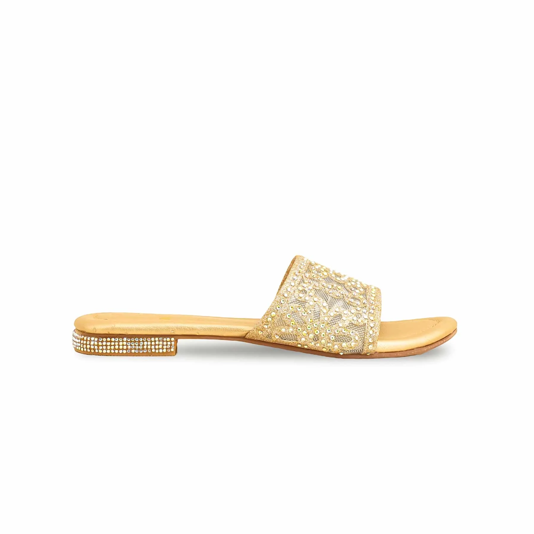 Girls Golden Fancy Slipper KD5544 - Image 2