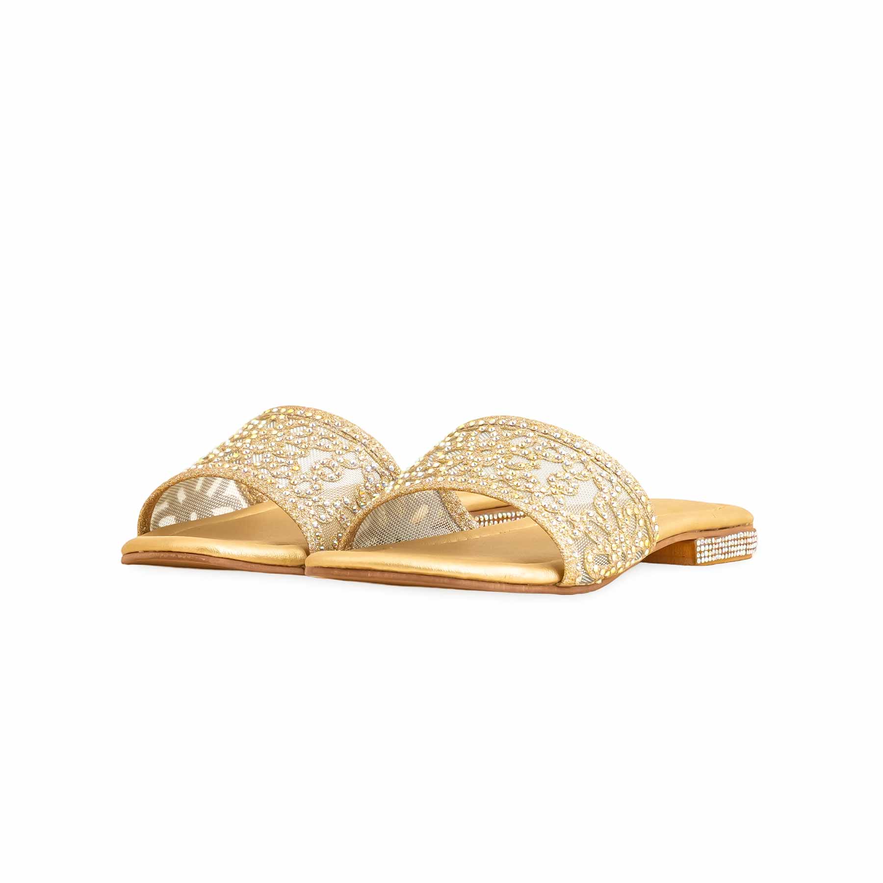 Girls Golden Fancy Slipper KD5544 - Image 3