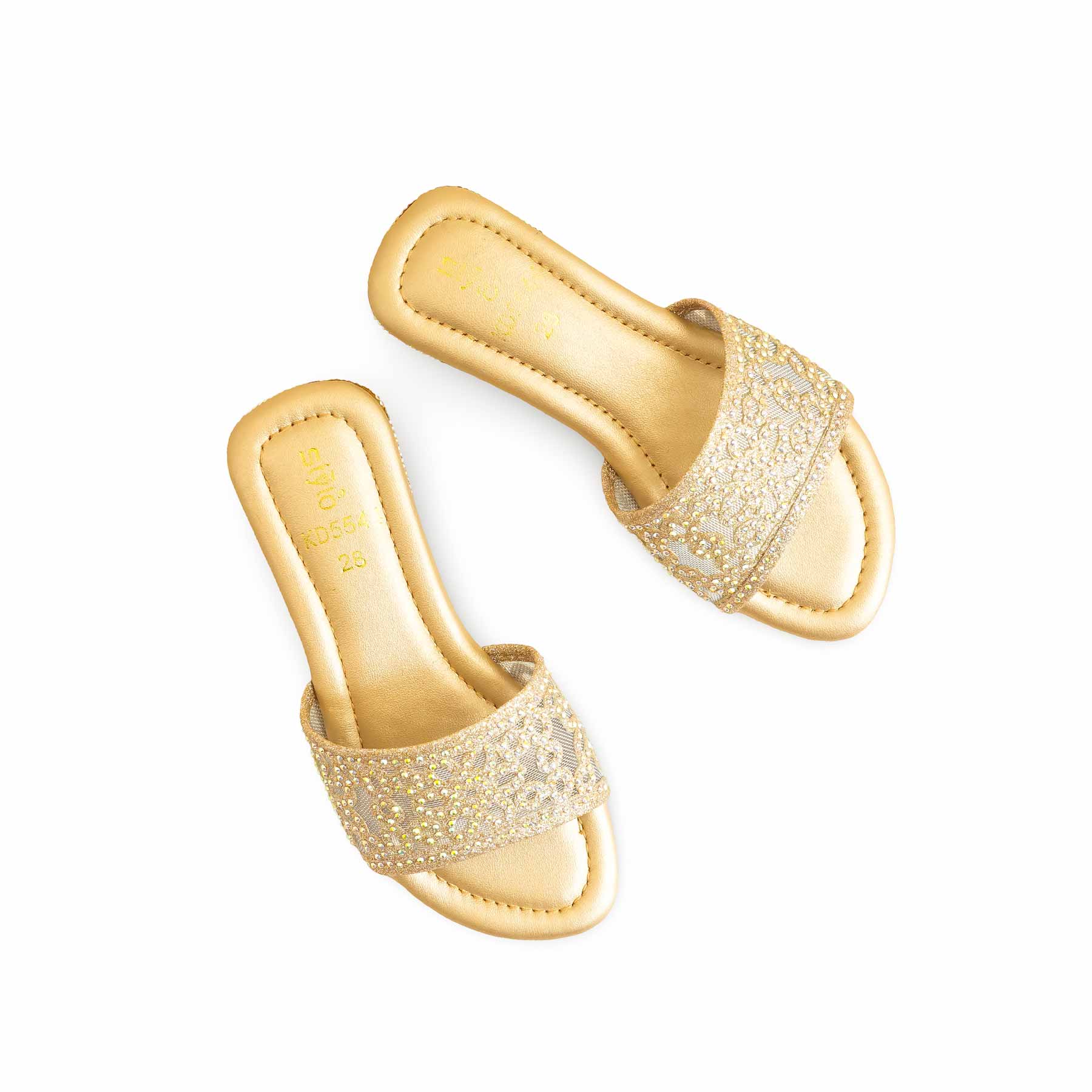Girls Golden Fancy Slipper KD5544 - Image 5