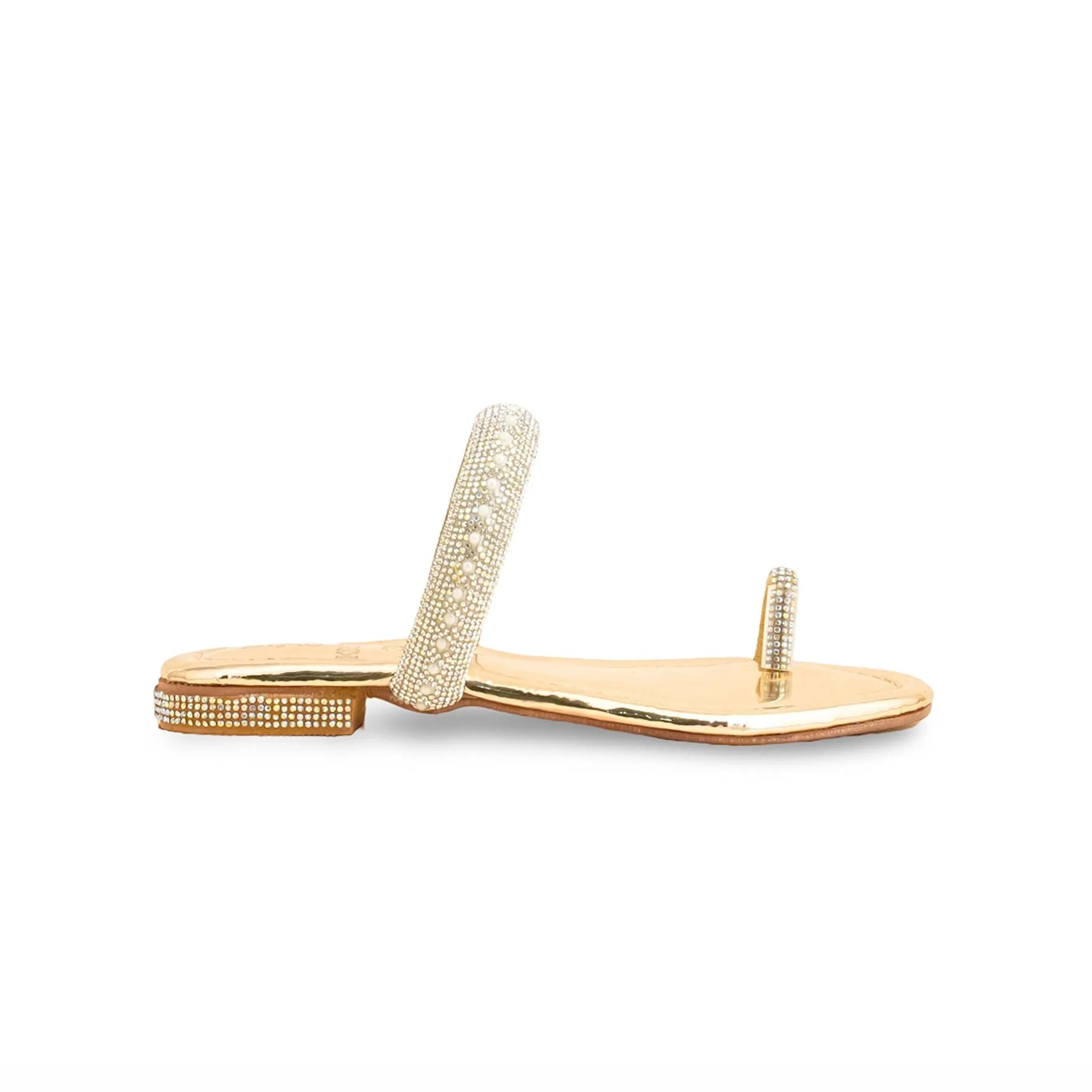 Girls Golden Fancy Slipper KD5546 - Image 2