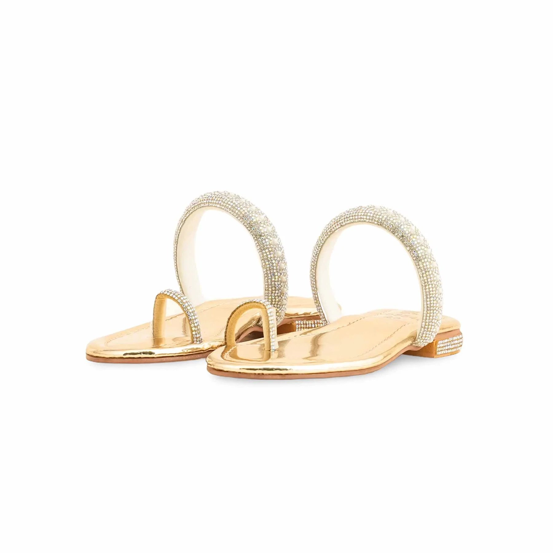 Girls Golden Fancy Slipper KD5546 - Image 3
