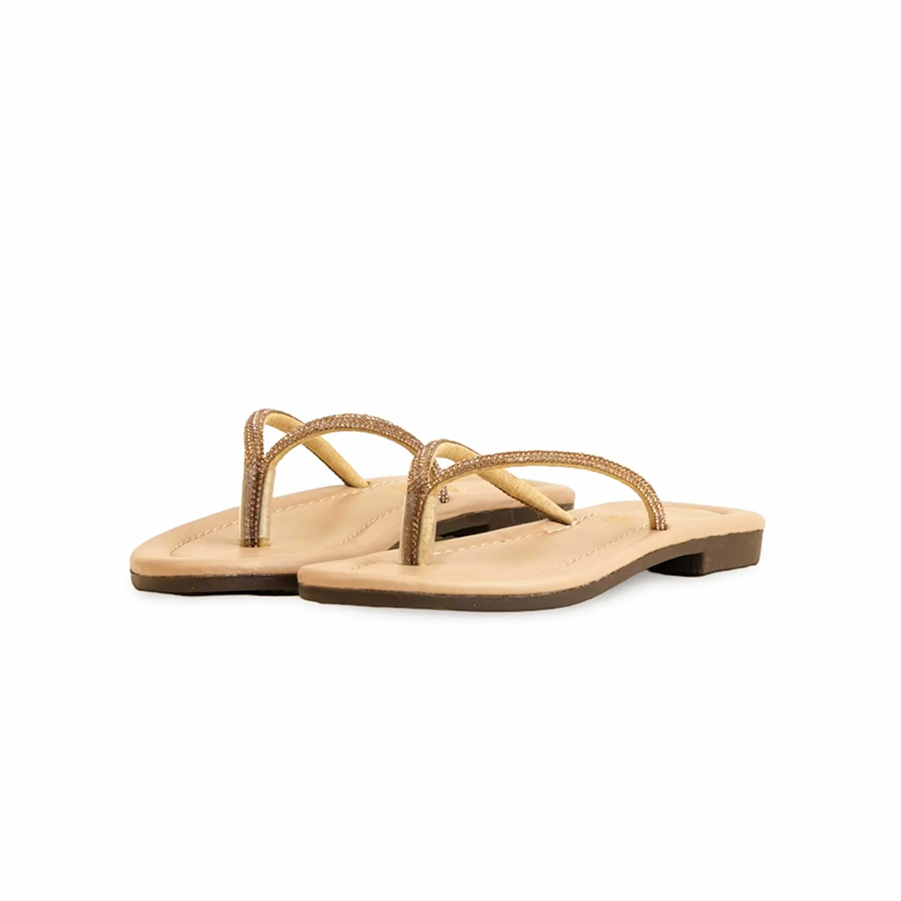 Girls Golden Fancy Slipper KD5575 - Image 2