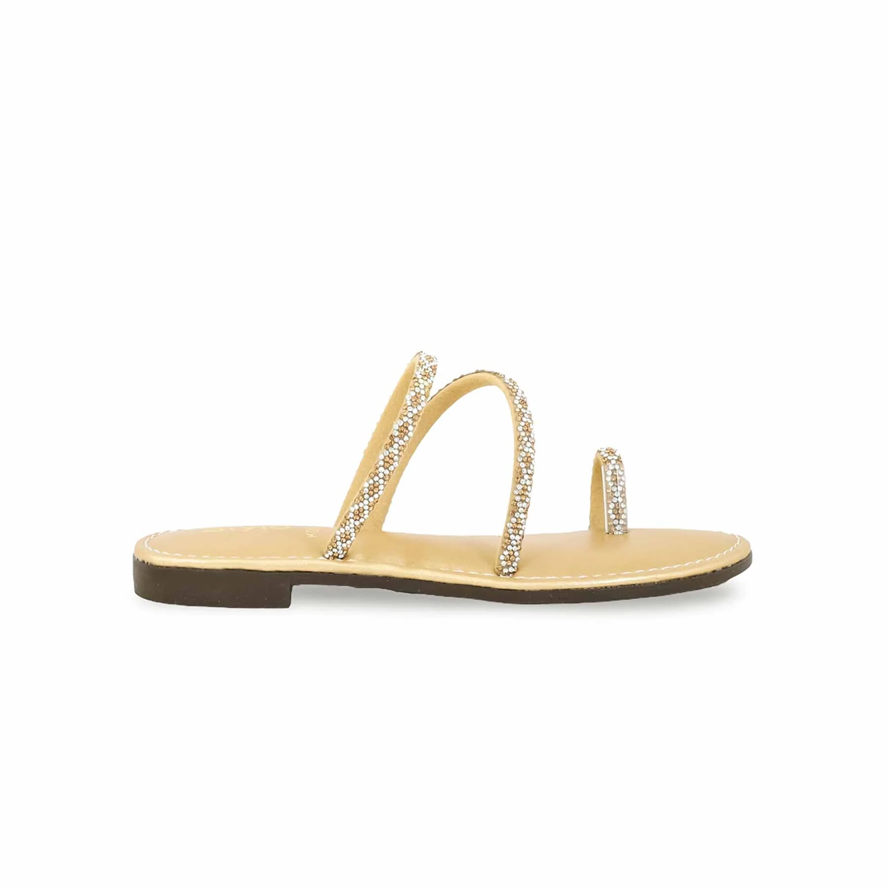 Girls Golden Fancy Slipper KD5590 - Image 2