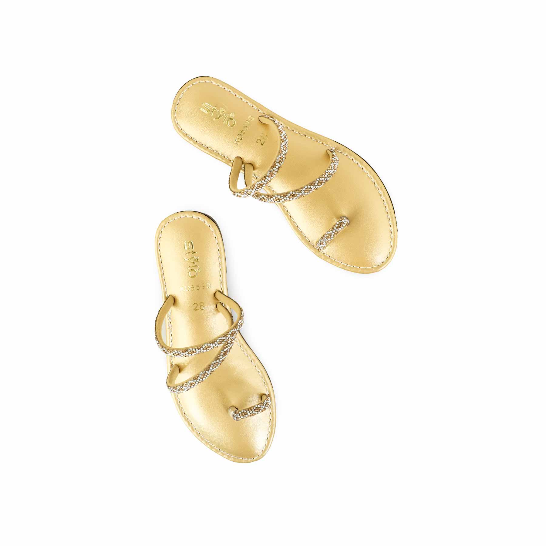Girls Golden Fancy Slipper KD5590 - Image 5