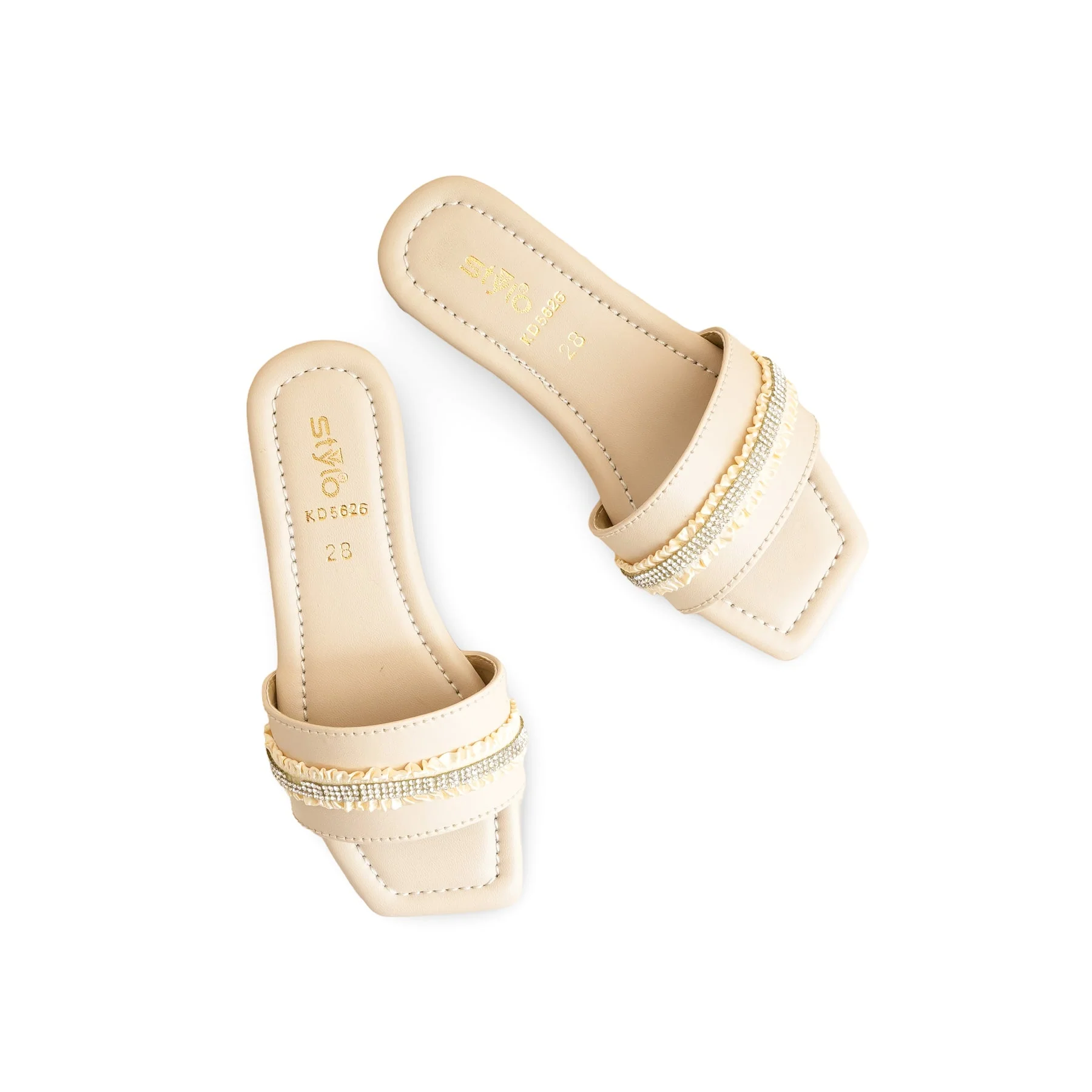 Girls Golden Fancy Slipper KD5626 - Image 5