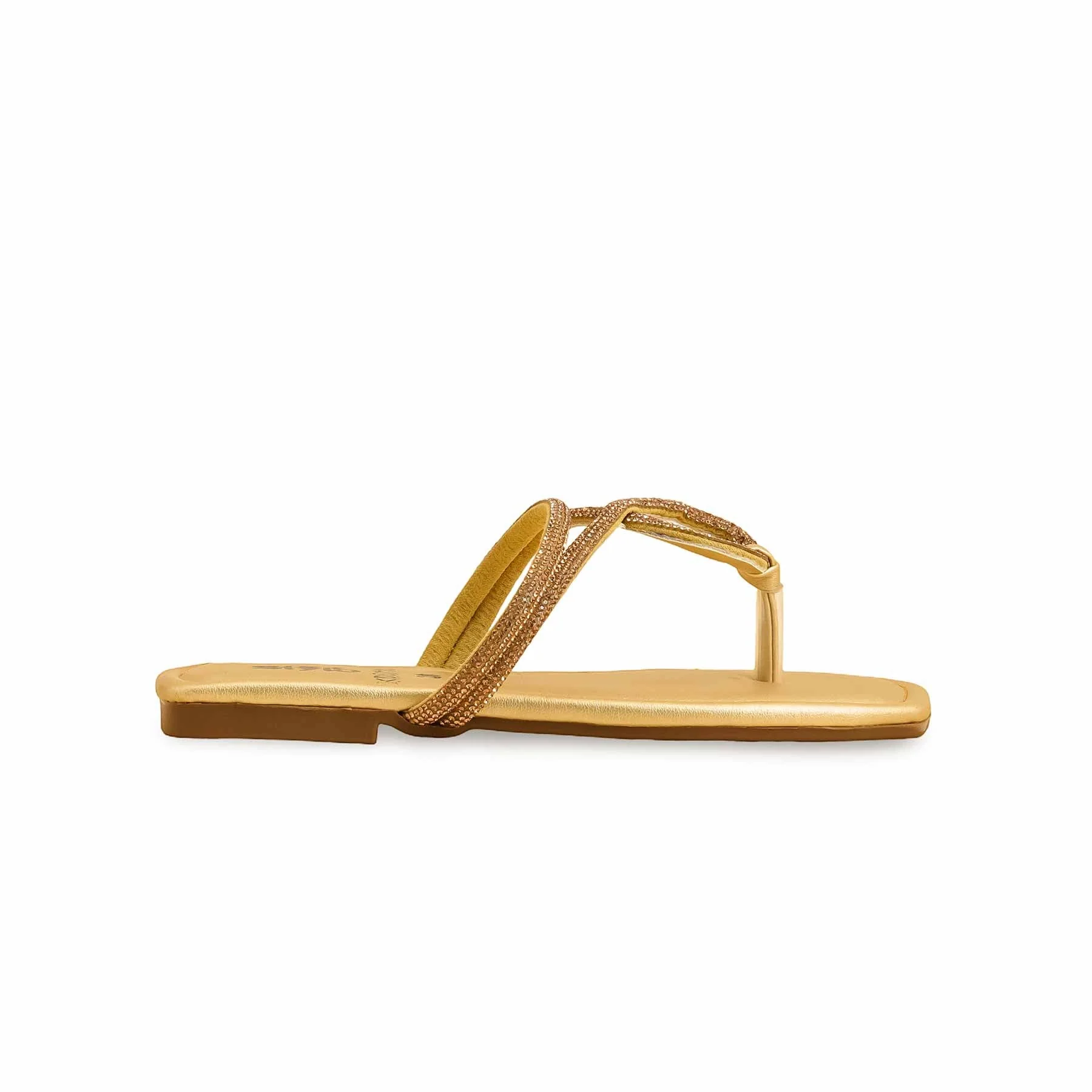 Girls Golden Fancy Slipper KD5710 - Image 2