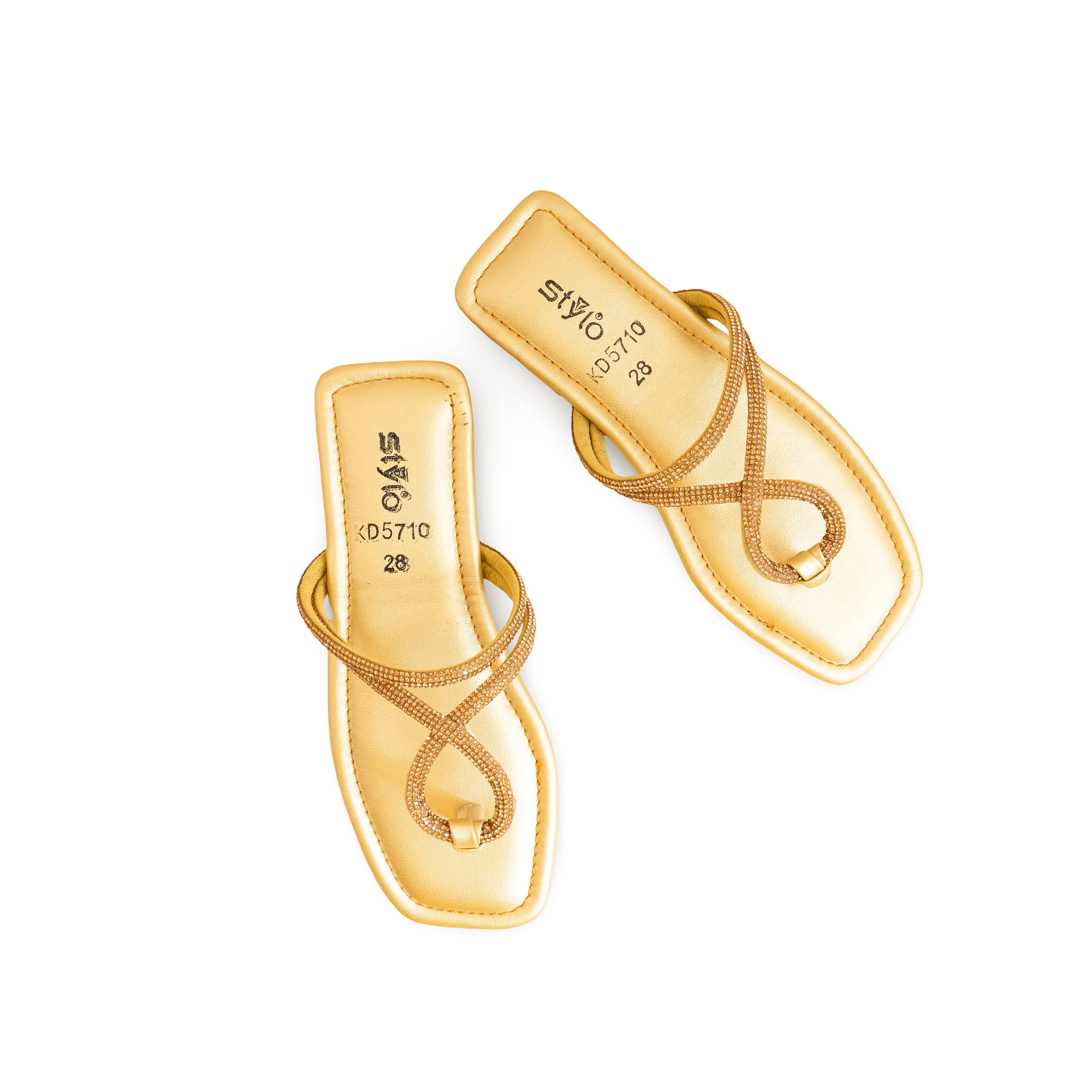 Girls Golden Fancy Slipper KD5710 - Image 5