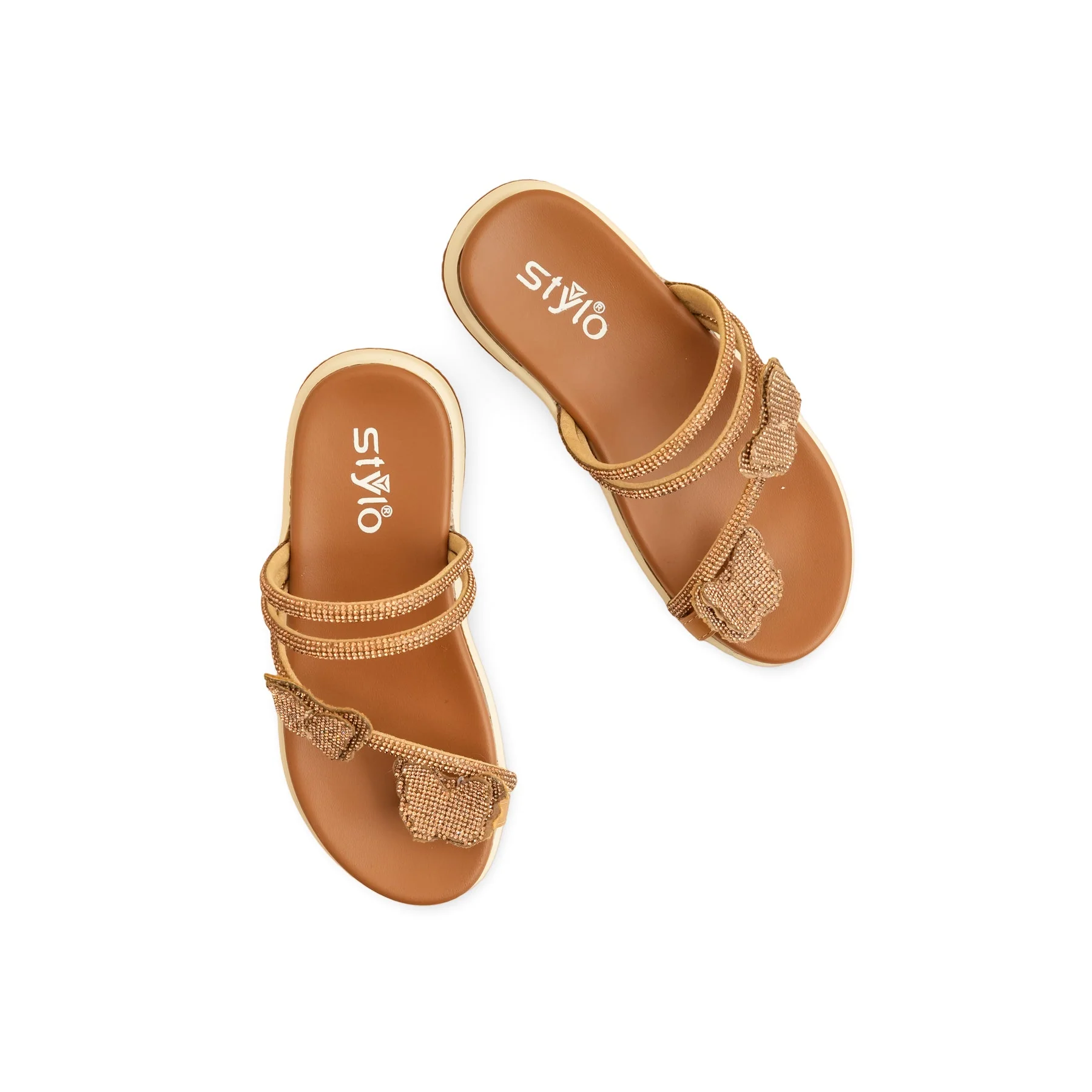 Girls Golden Fancy Slipper KD5717 - Image 5