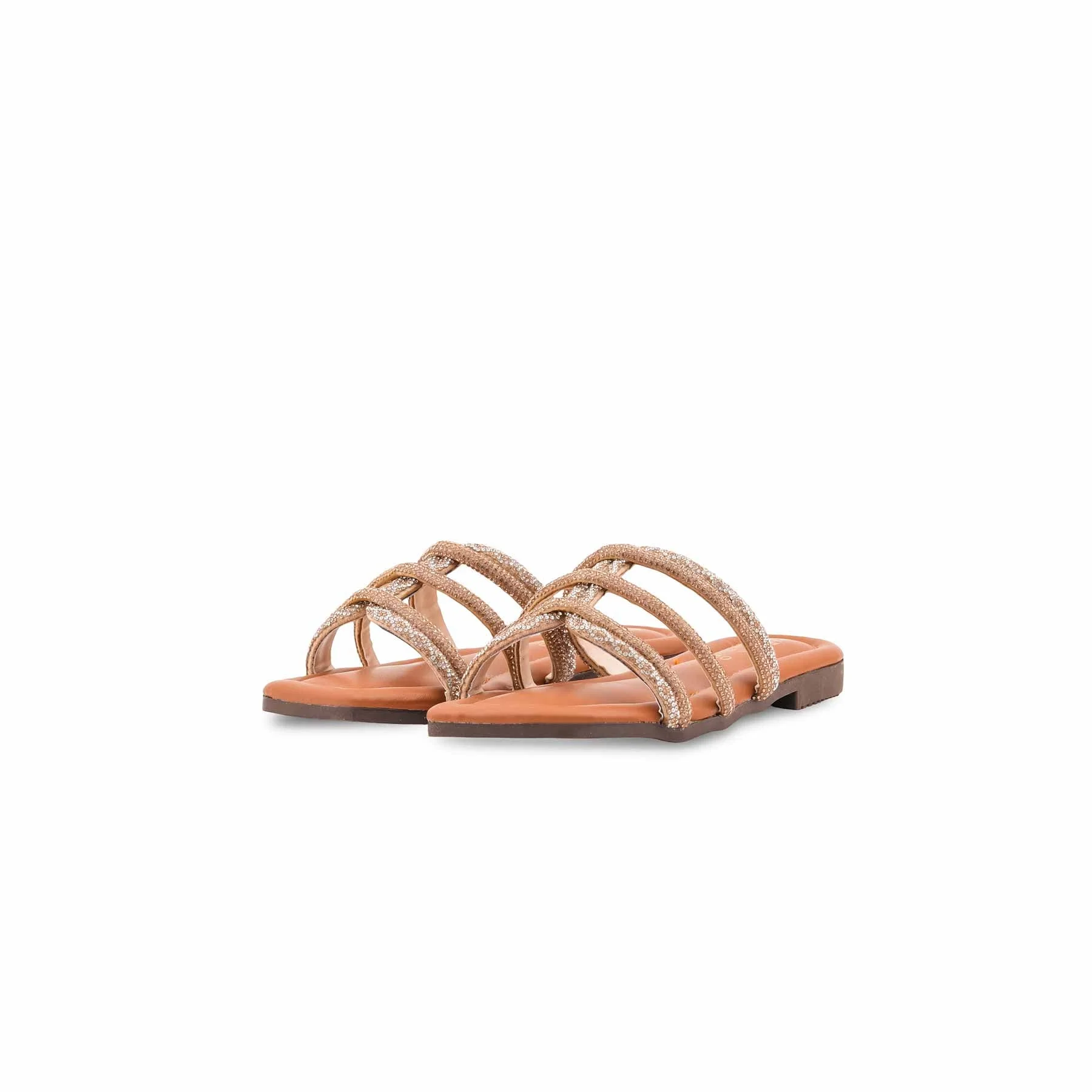 Girls Golden Fancy Slipper KD5956 - Image 3