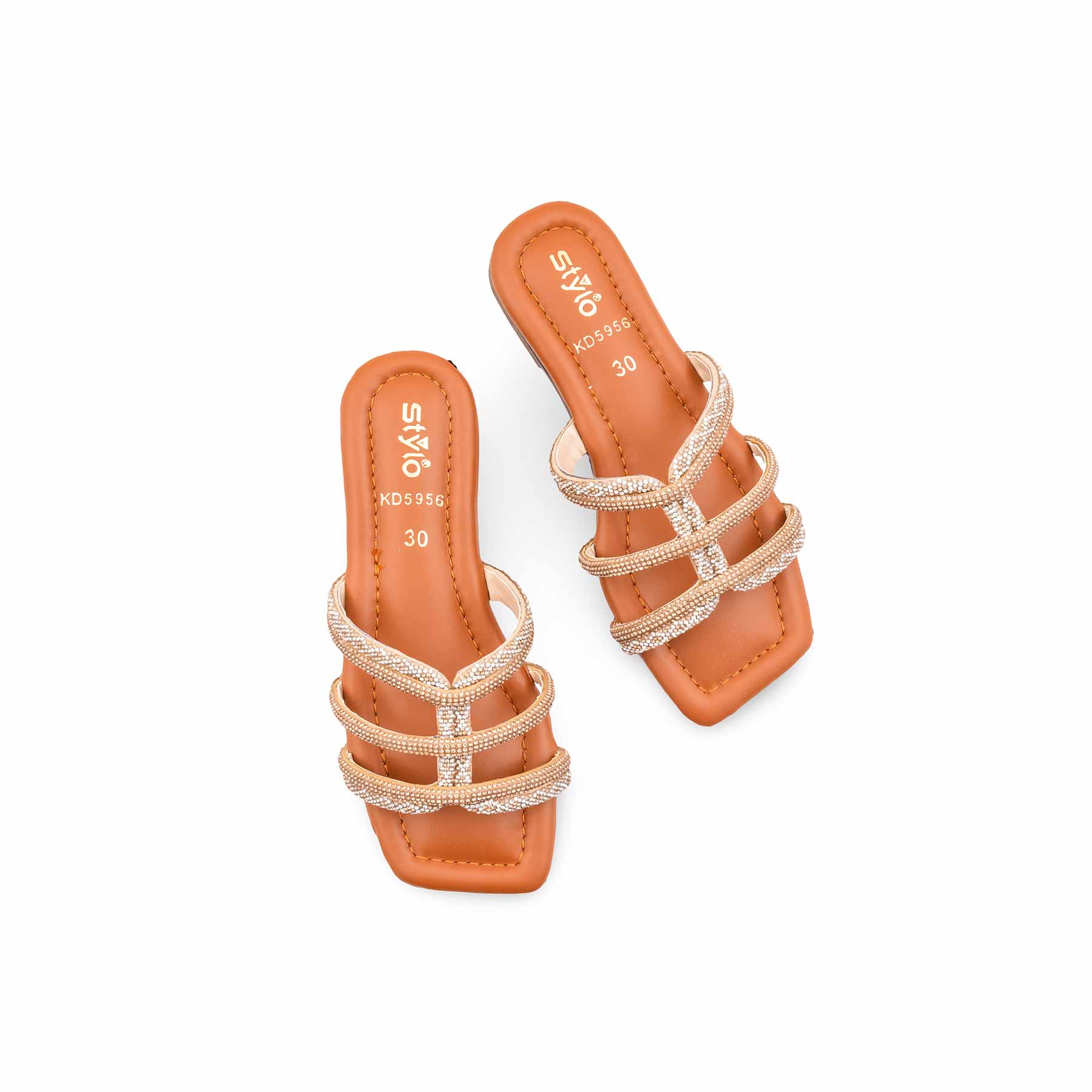 Girls Golden Fancy Slipper KD5956 - Image 5