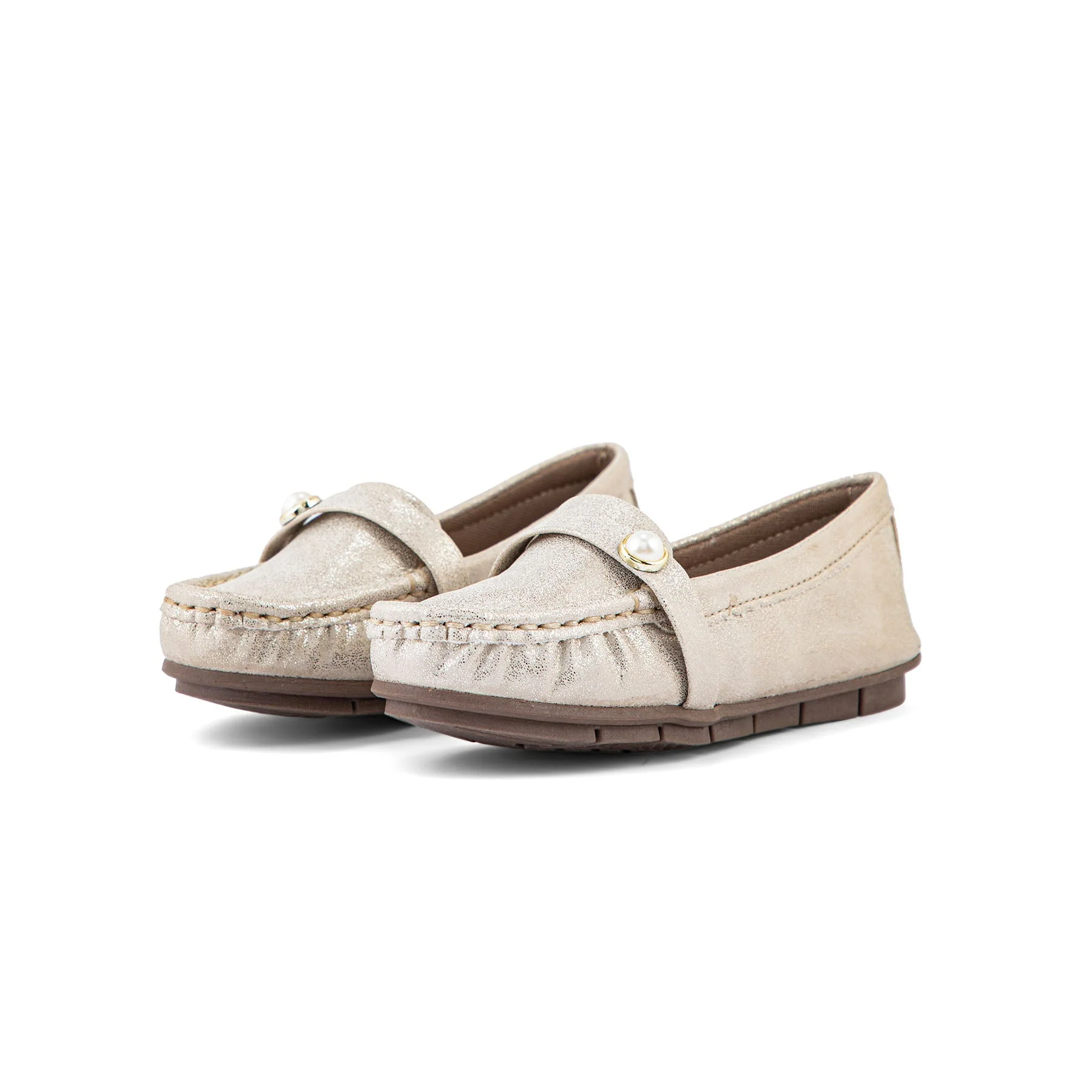Girls Golden Formal Moccasin KD0911 - Image 3