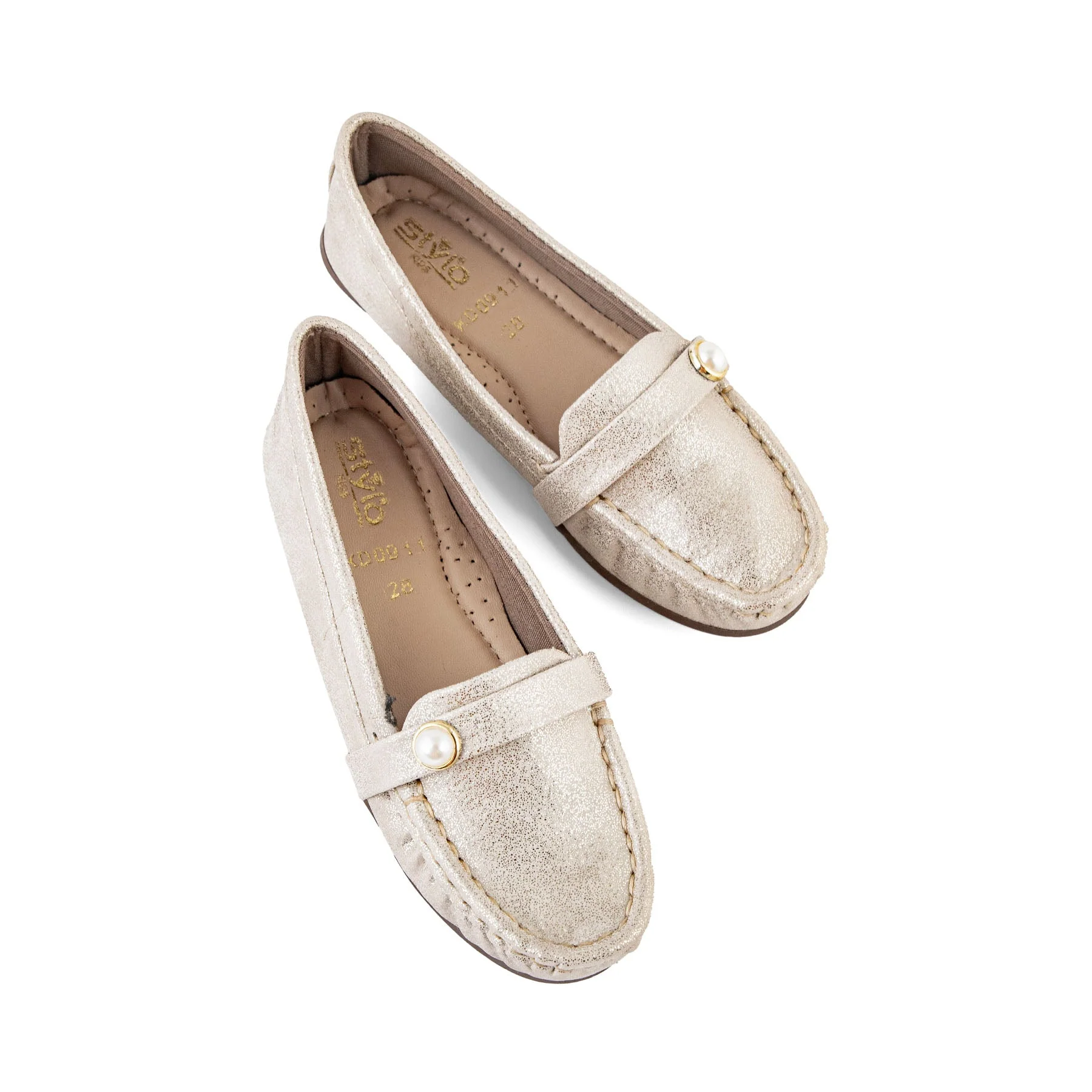 Girls Golden Formal Moccasin KD0911 - Image 5