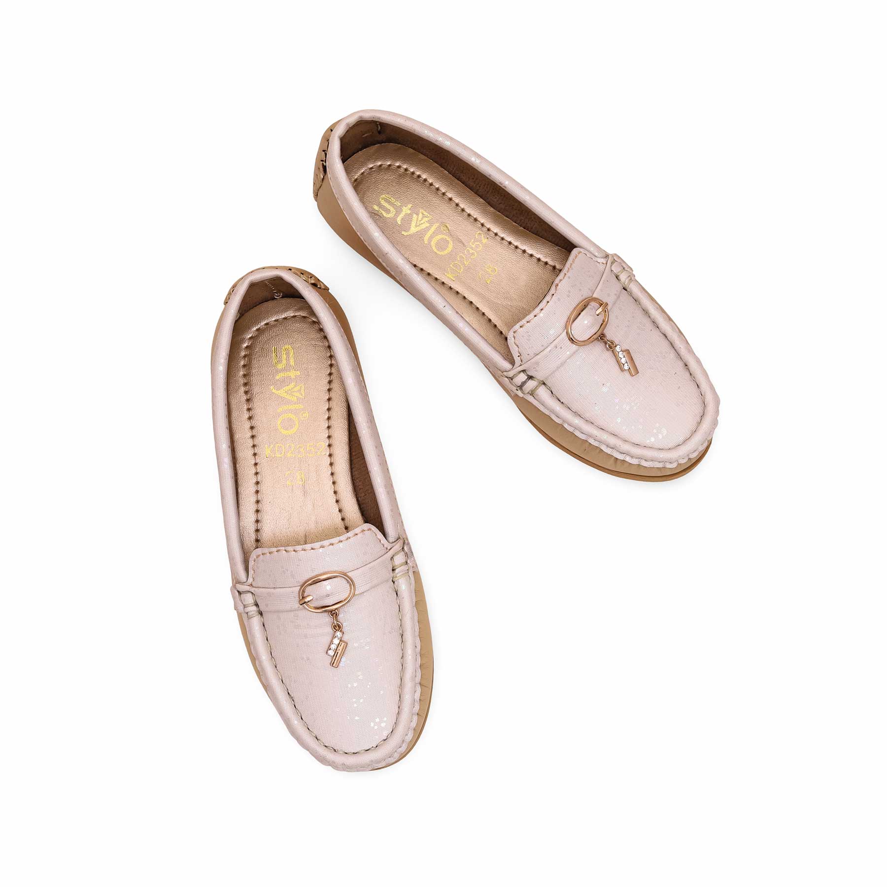 Girls Golden Formal Moccasin KD2352 - Image 4