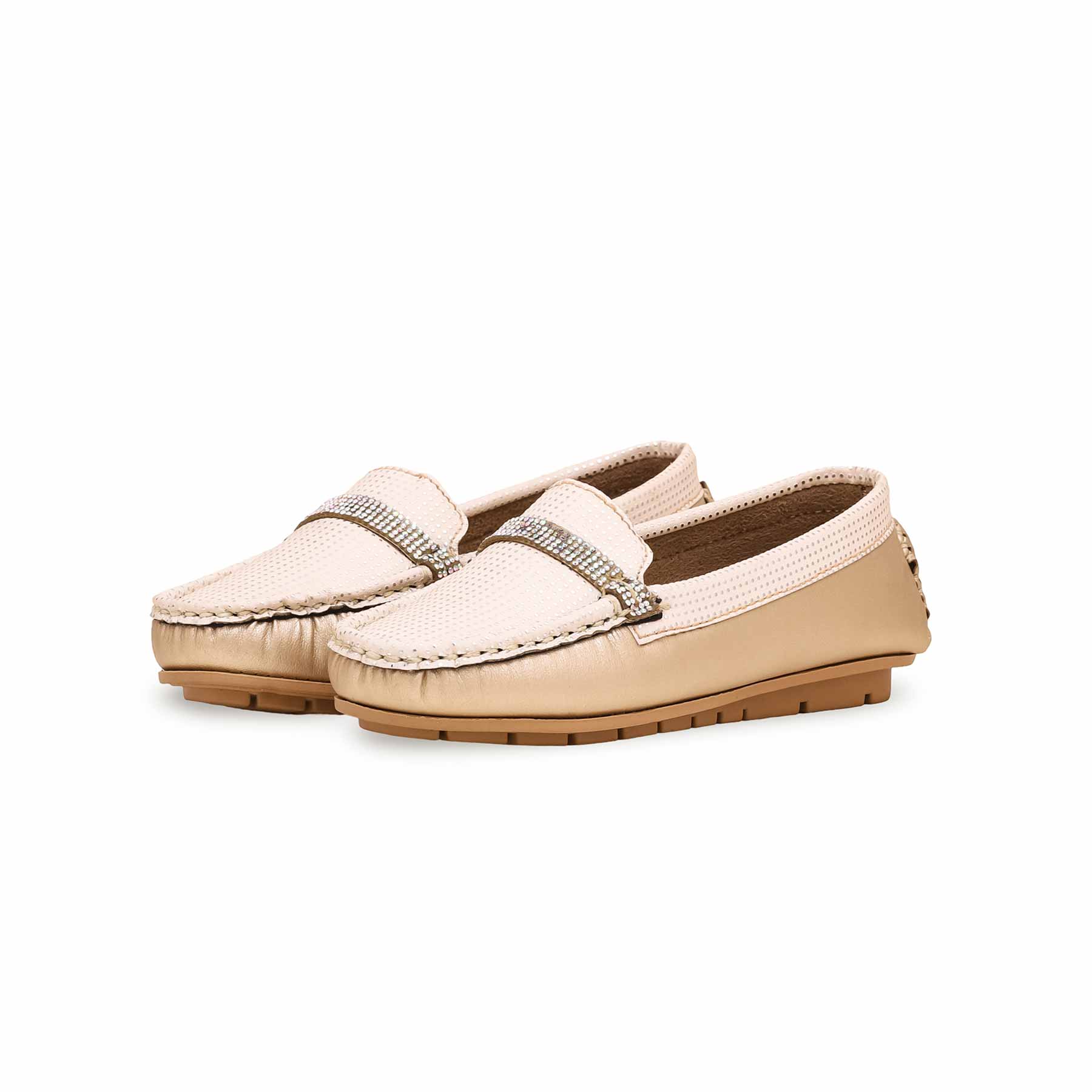 Girls Golden Formal Moccasin KD2355 - Image 3