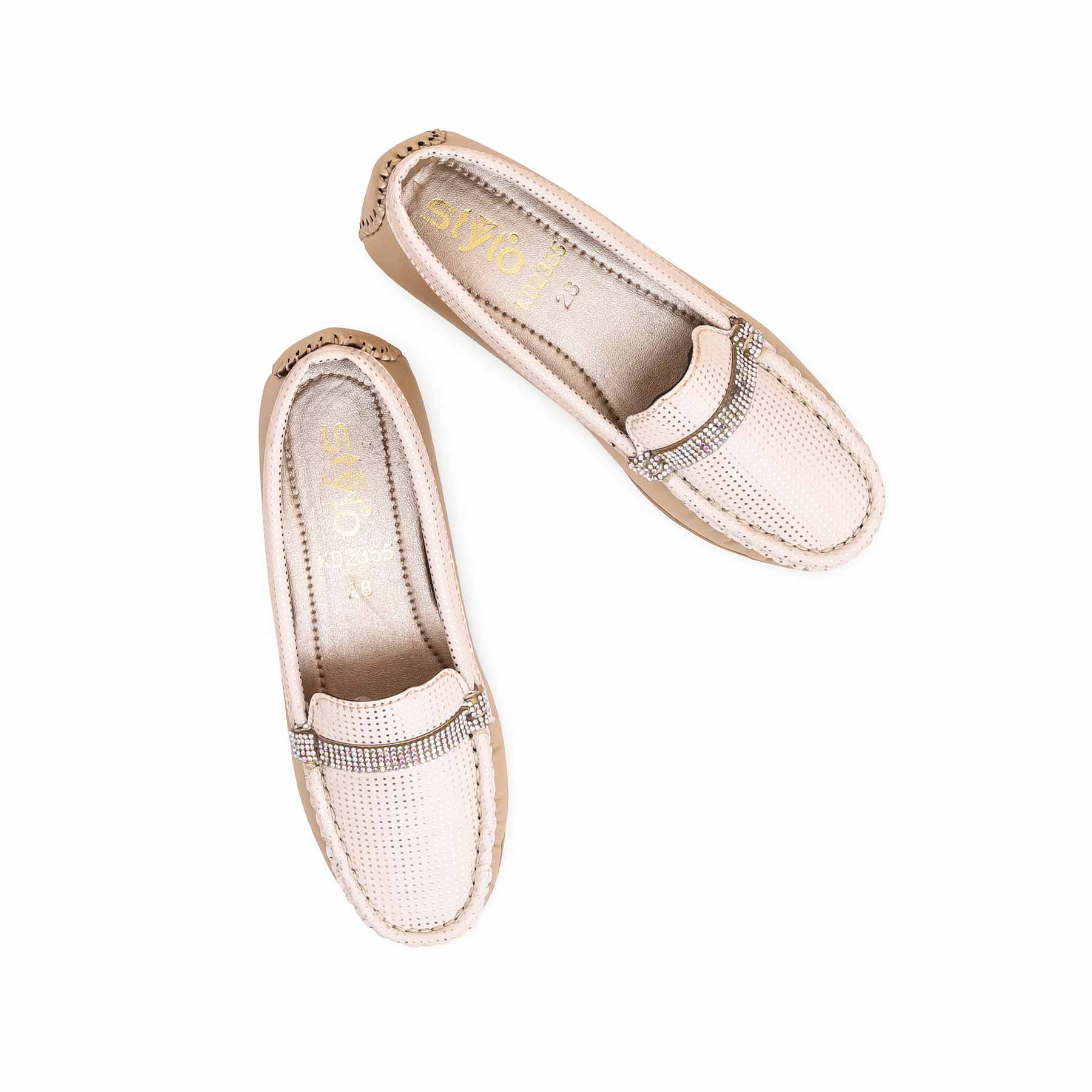 Girls Golden Formal Moccasin KD2355 - Image 5