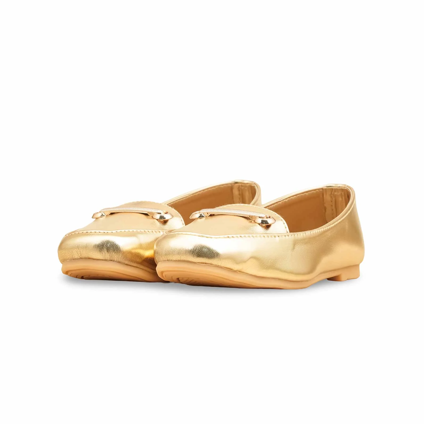 Girls Golden Formal Moccasin KD2571 - Image 3