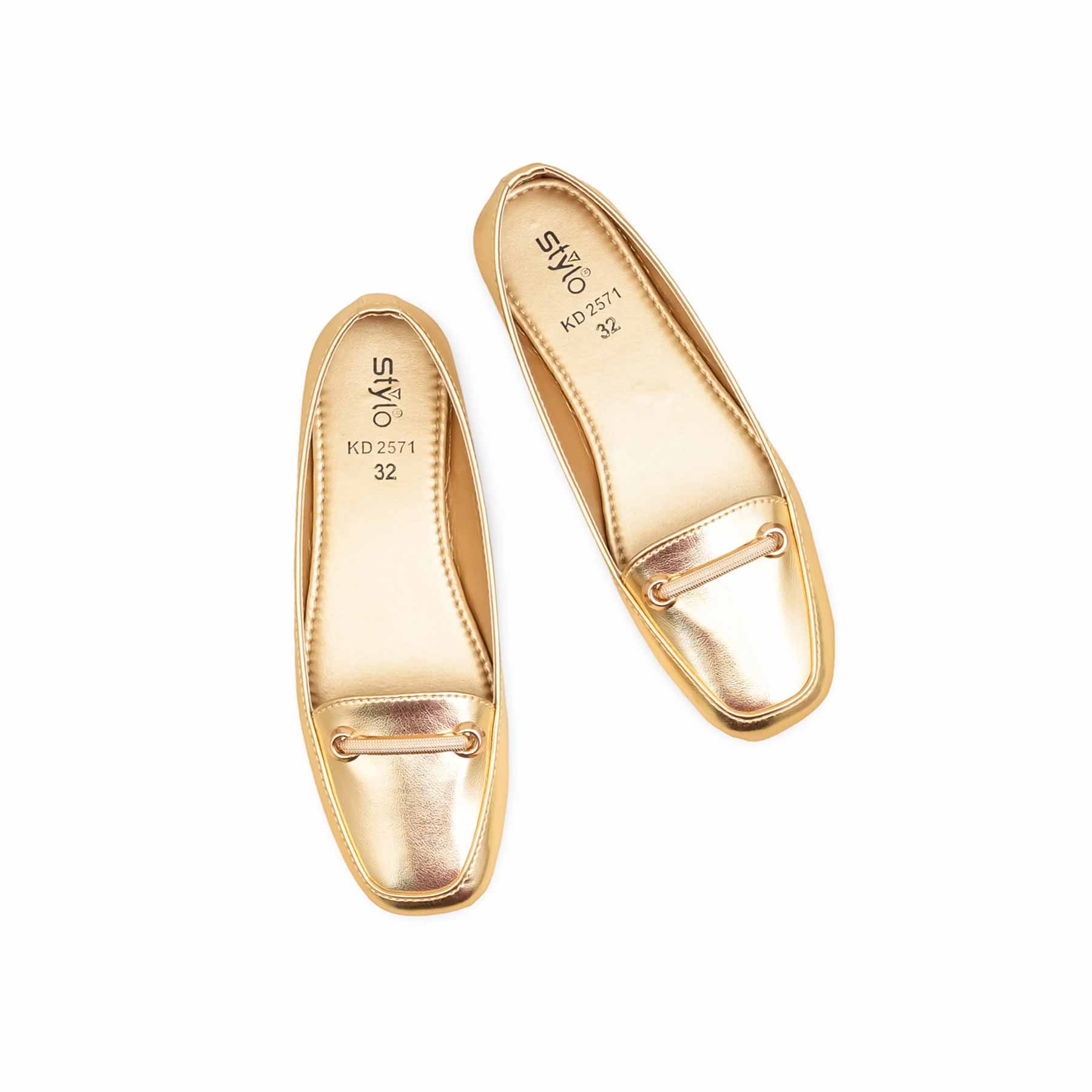 Girls Golden Formal Moccasin KD2571 - Image 5