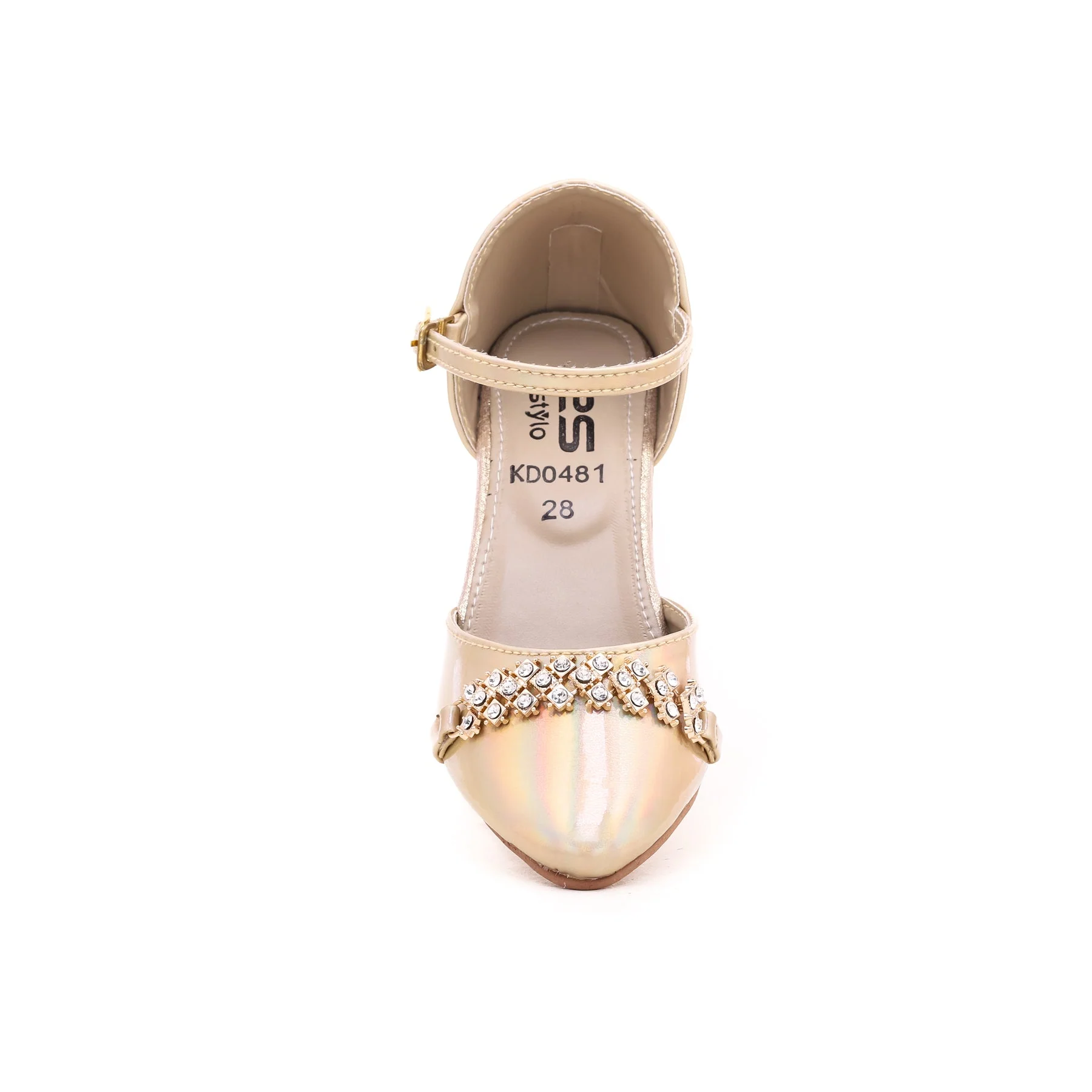 Girls Golden Formal Pumps KD0481 - Image 3