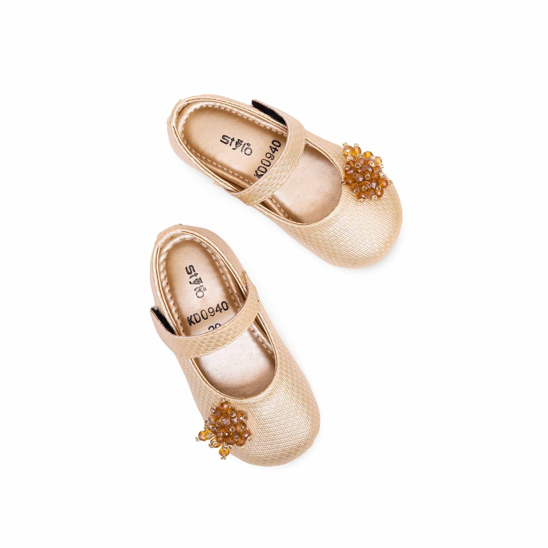Girls Golden Formal Pumps KD0940 - Image 4