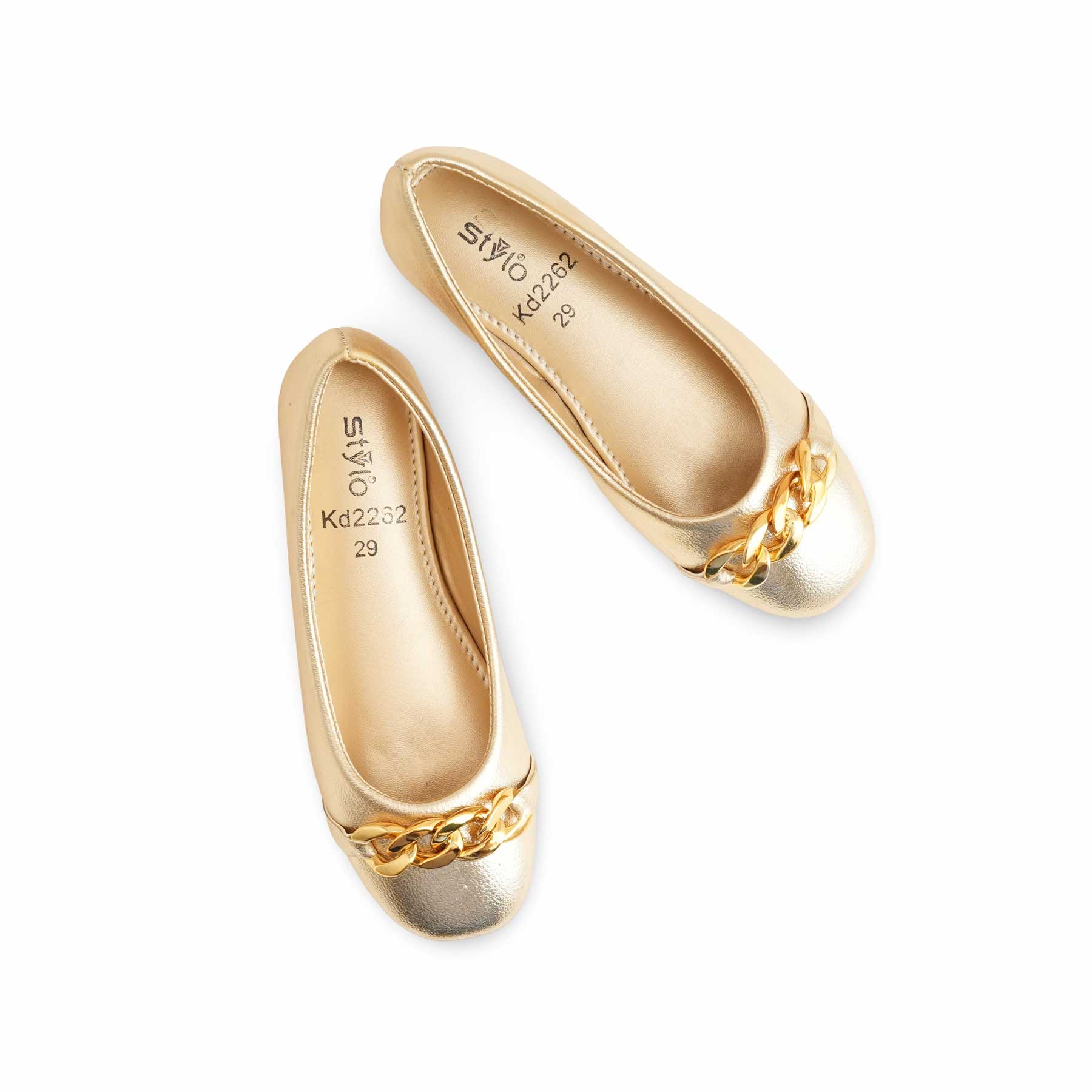 Girls Golden Formal Pumps KD2262 - Image 4