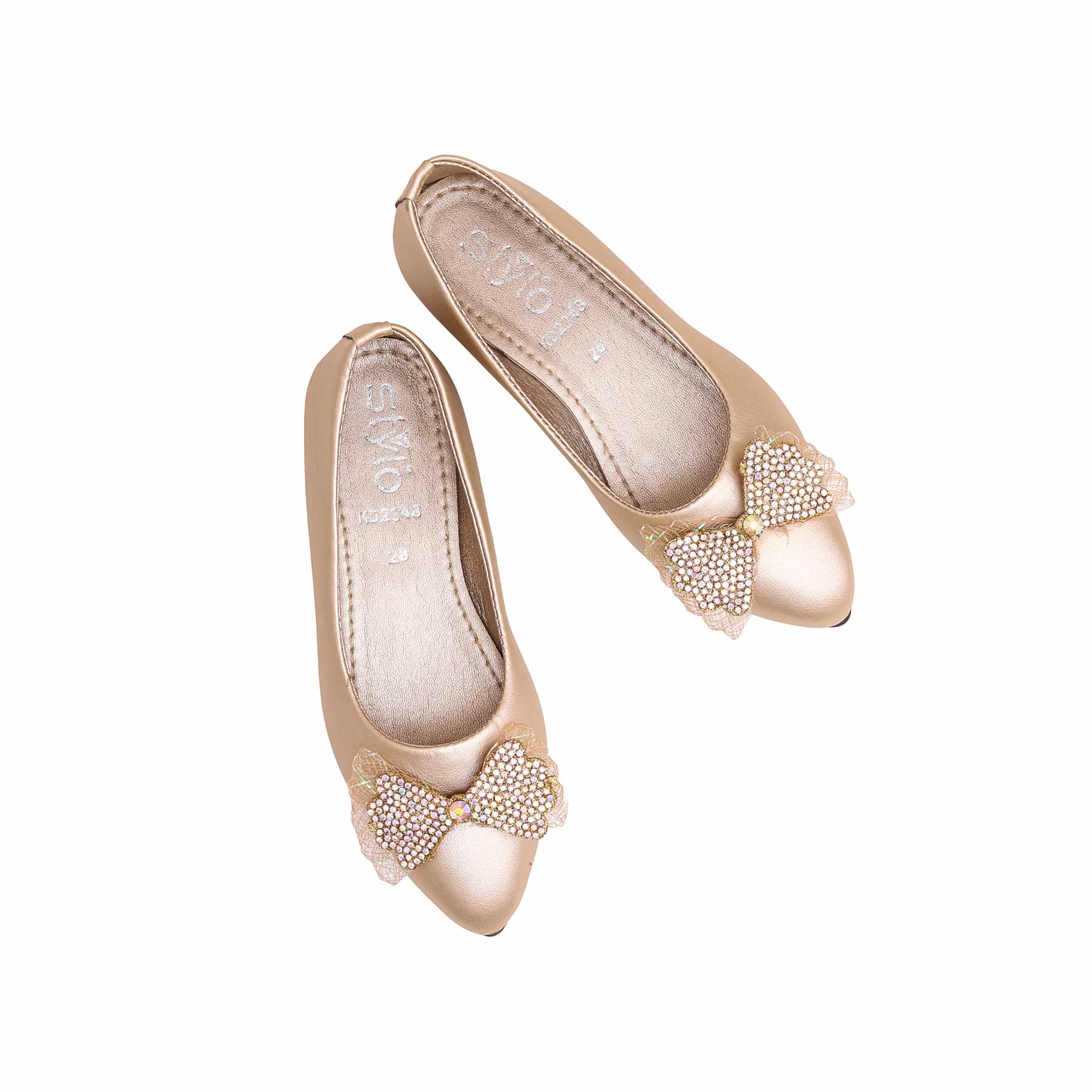 Girls Golden Formal Pumps KD2348 - Image 4