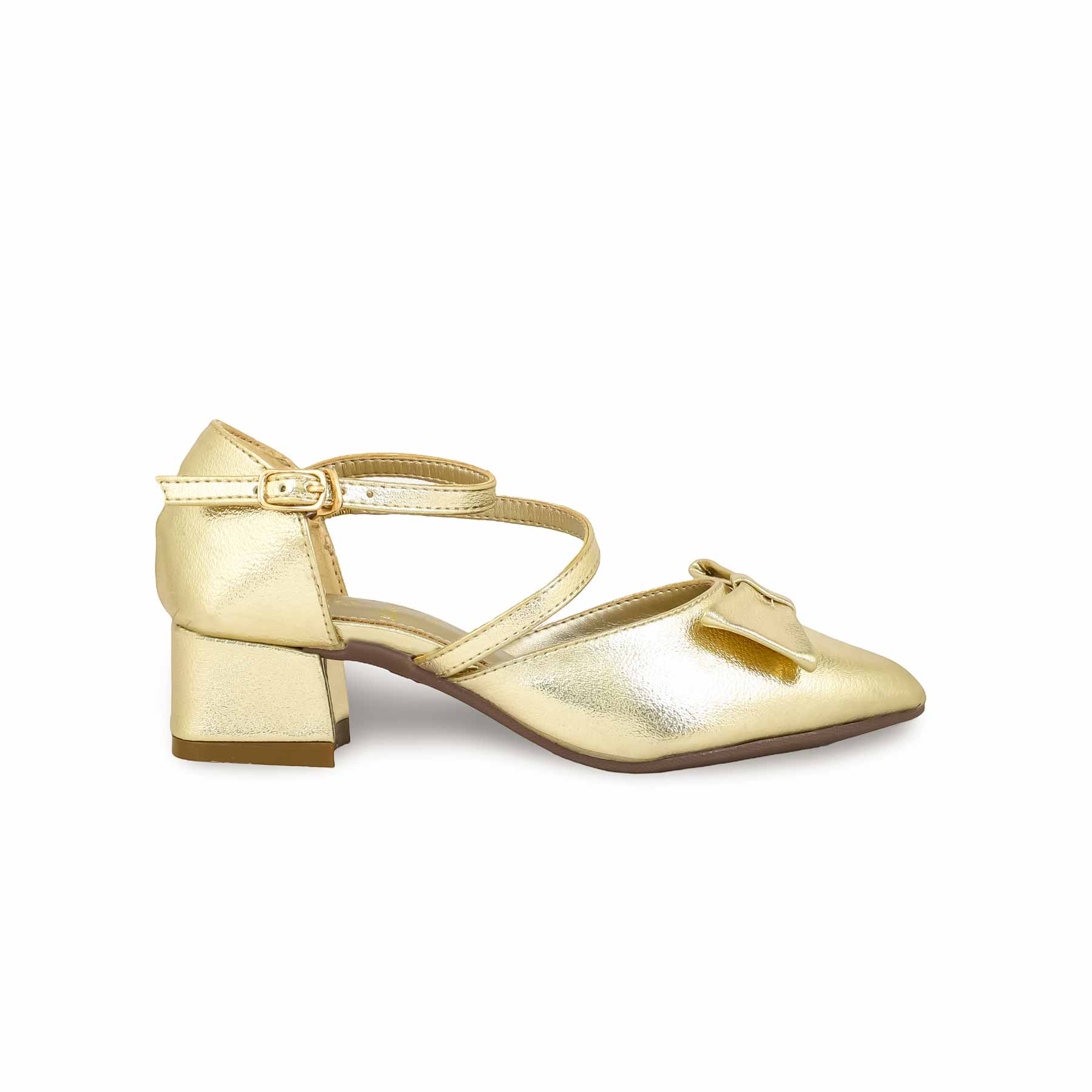 Girls Golden Formal Pumps KD2413 - Image 2
