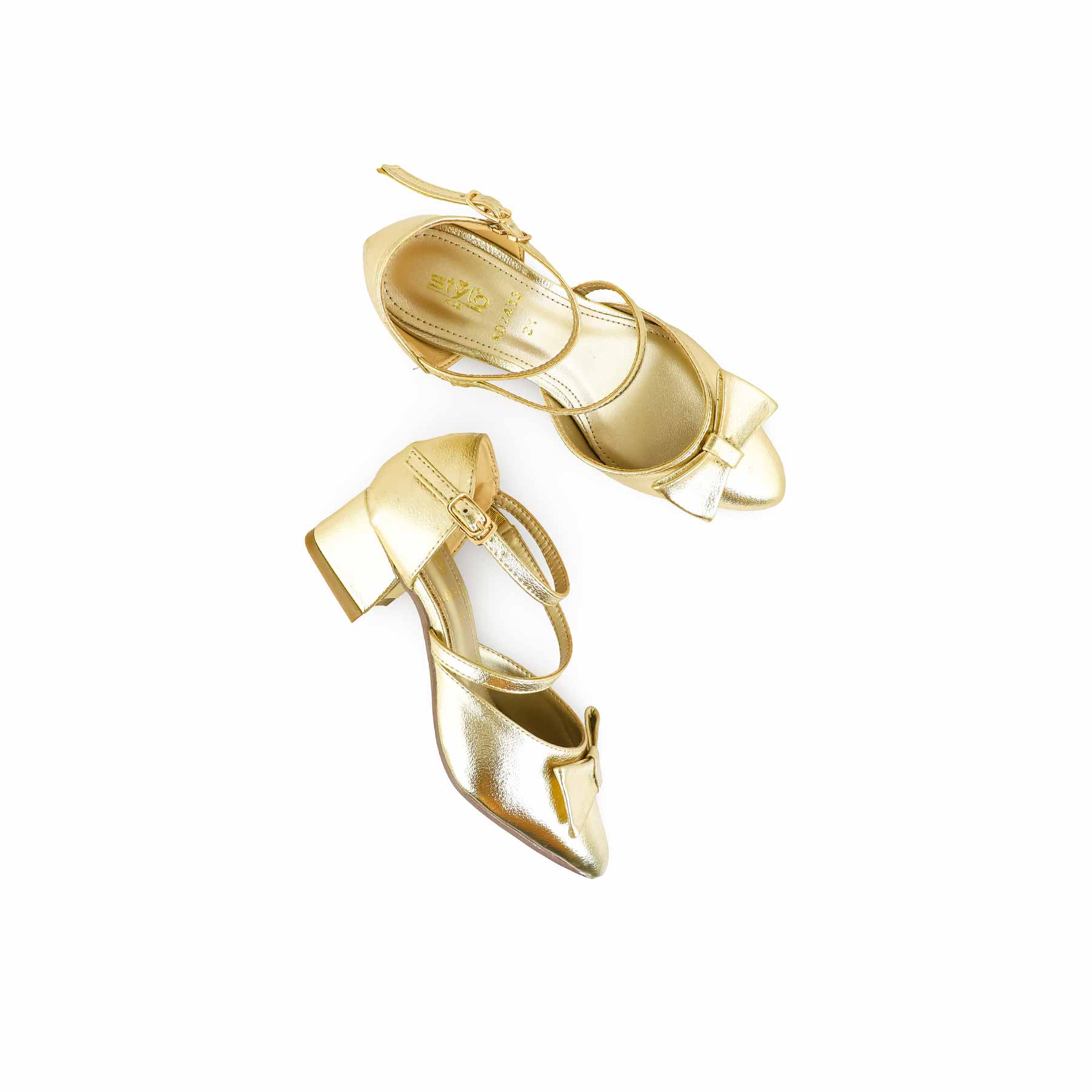 Girls Golden Formal Pumps KD2413 - Image 5