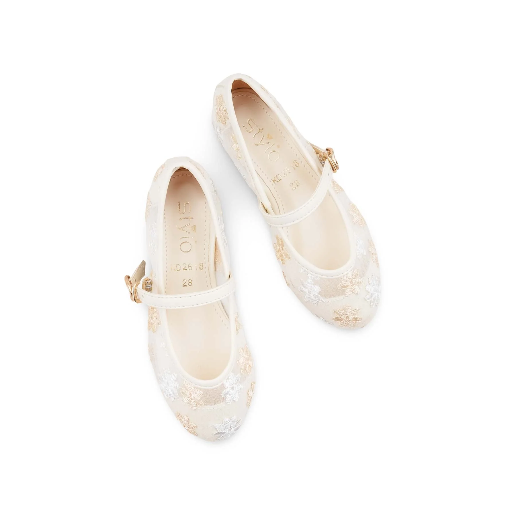 Girls Golden Formal Pumps KD2618 - Image 5