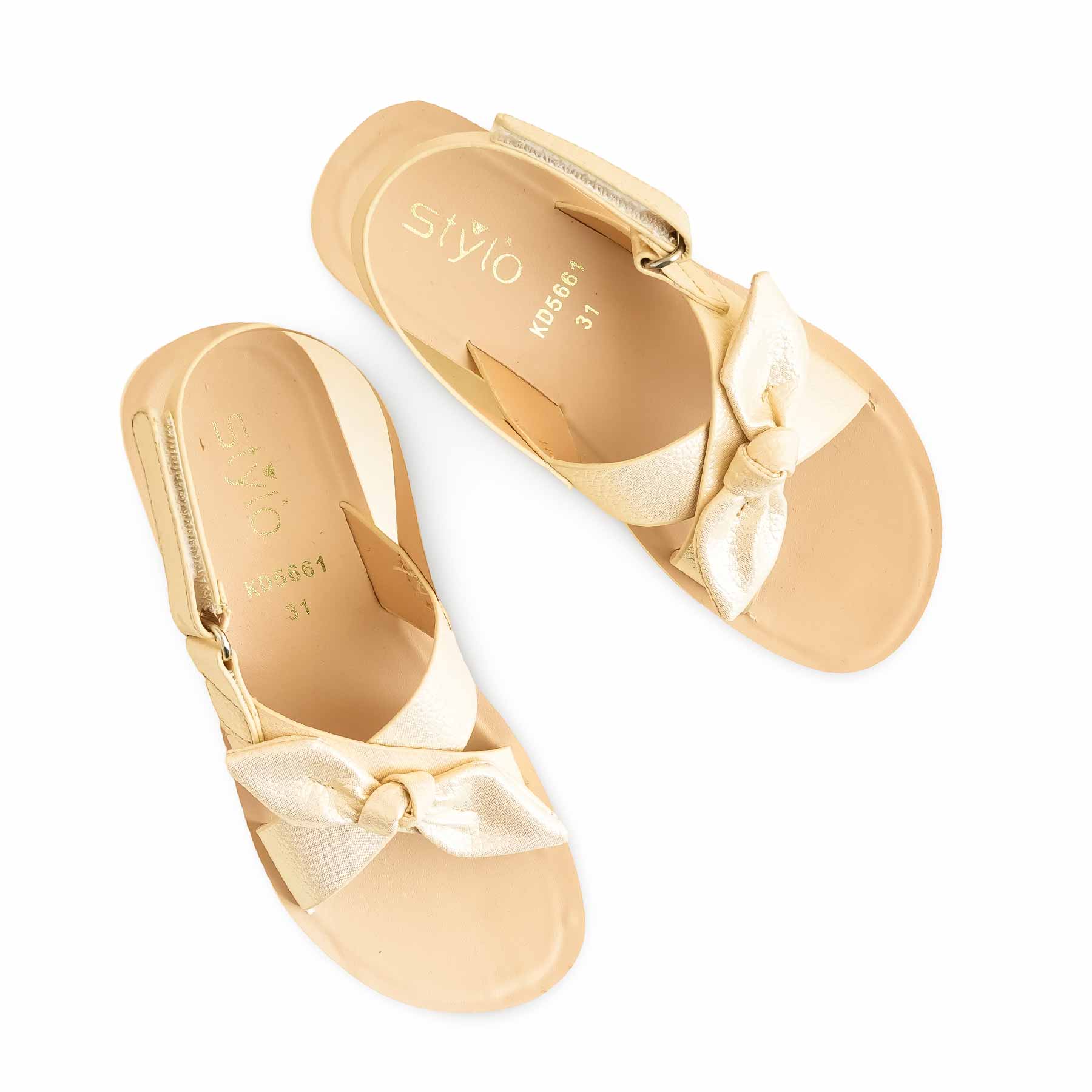 Girls Golden Formal Sandal KD5661 - Image 5