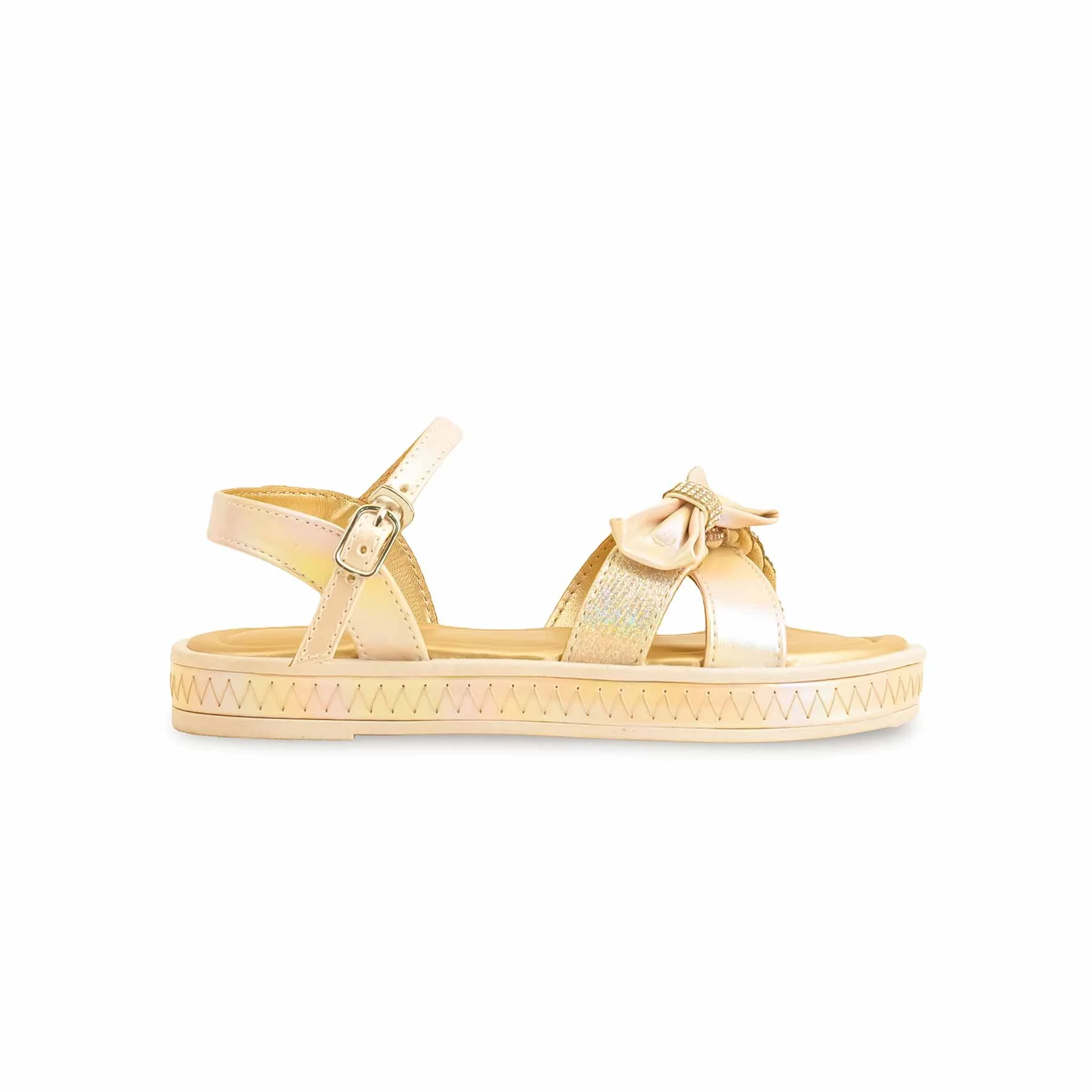 Girls Golden Formal Sandal KD5673 - Image 2