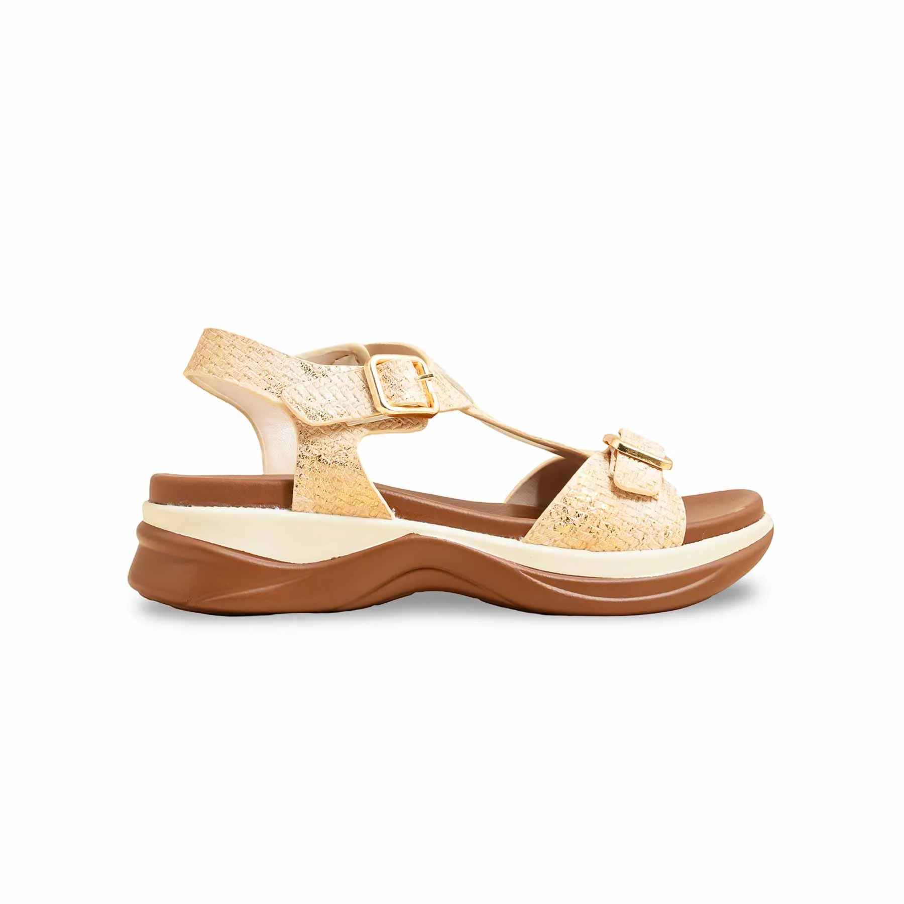 Girls Golden Formal Sandal KD5716 - Image 2