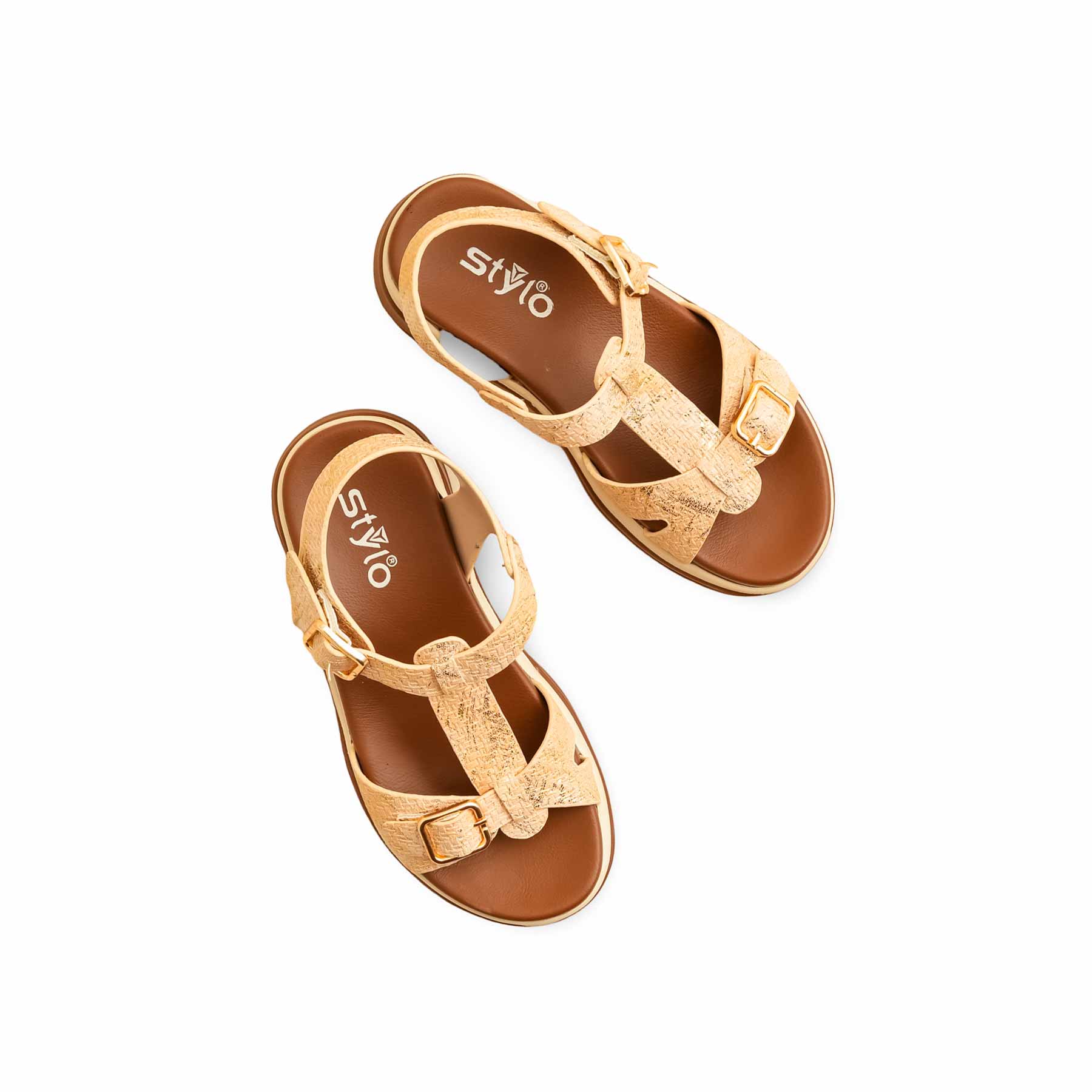 Girls Golden Formal Sandal KD5716 - Image 5