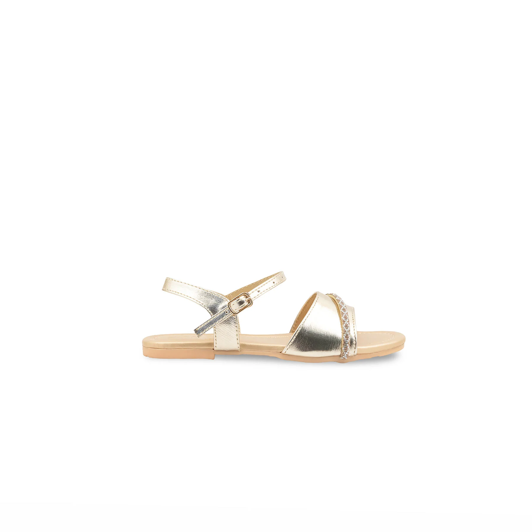 Girls Golden Formal Sandal KD5899 - Image 2