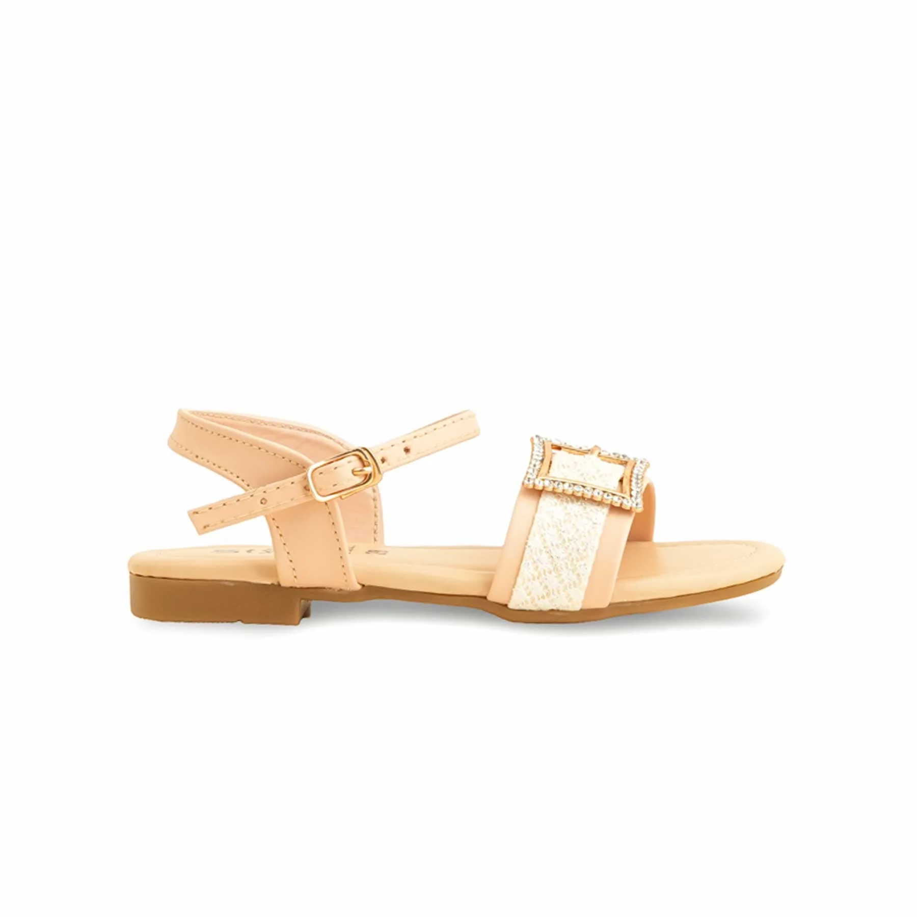Girls Golden Formal Sandal KD9853 - Image 2