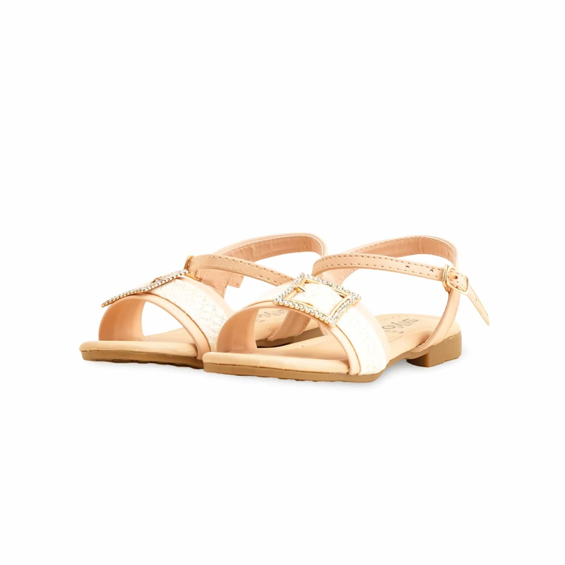 Girls Golden Formal Sandal KD9853 - Image 3