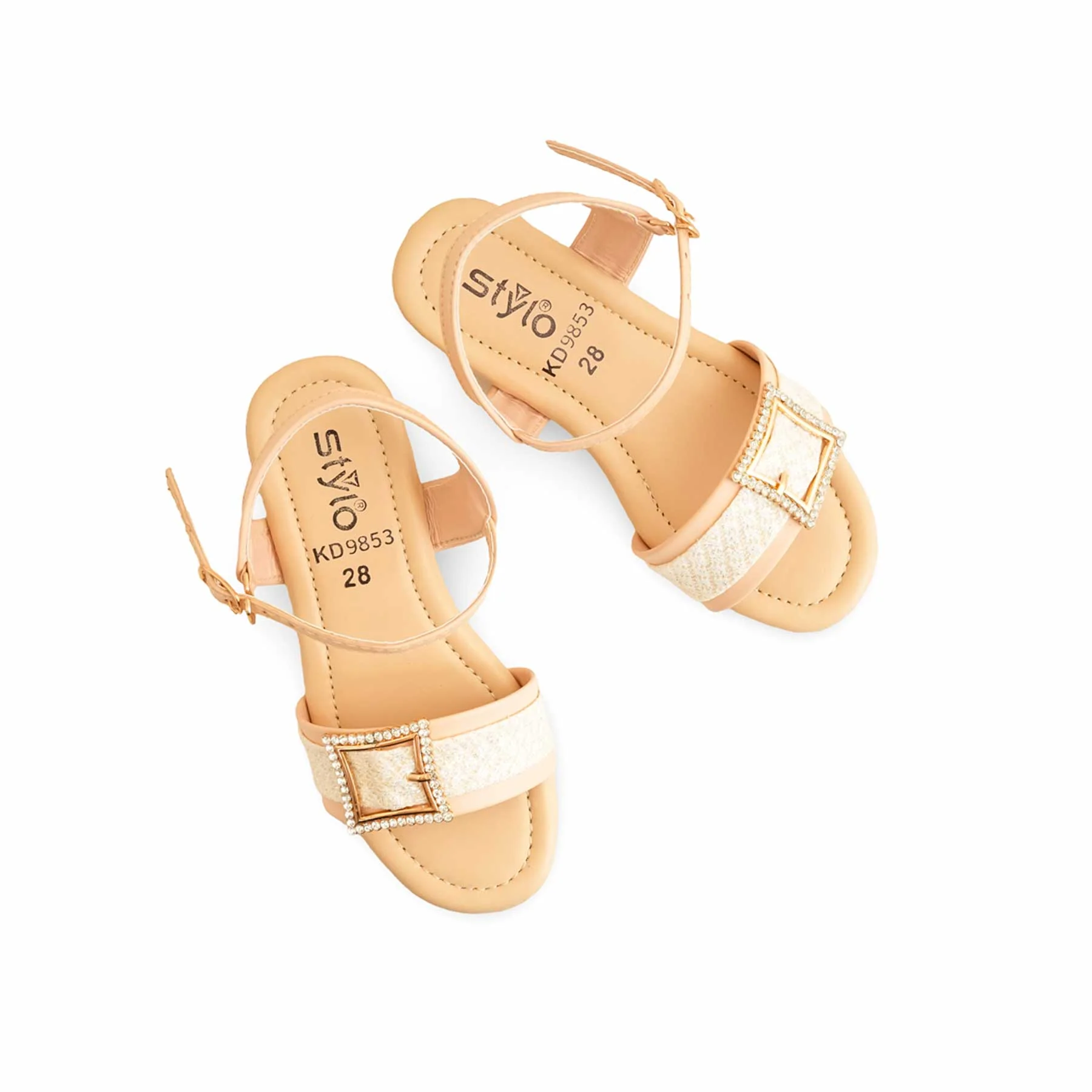 Girls Golden Formal Sandal KD9853 - Image 5