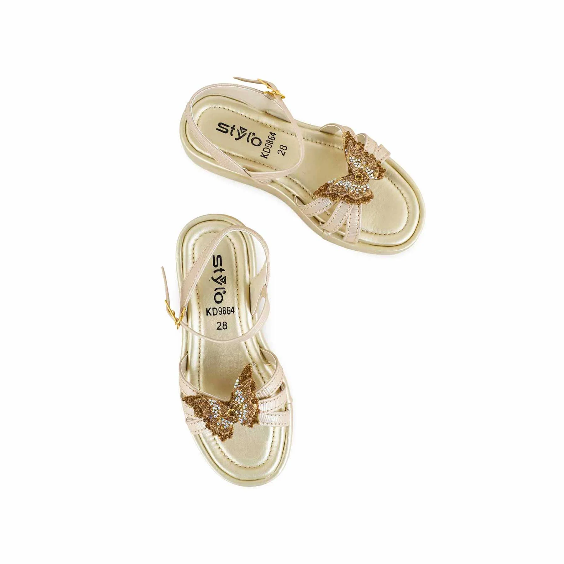 Girls Golden Formal Sandal KD9864 - Image 5